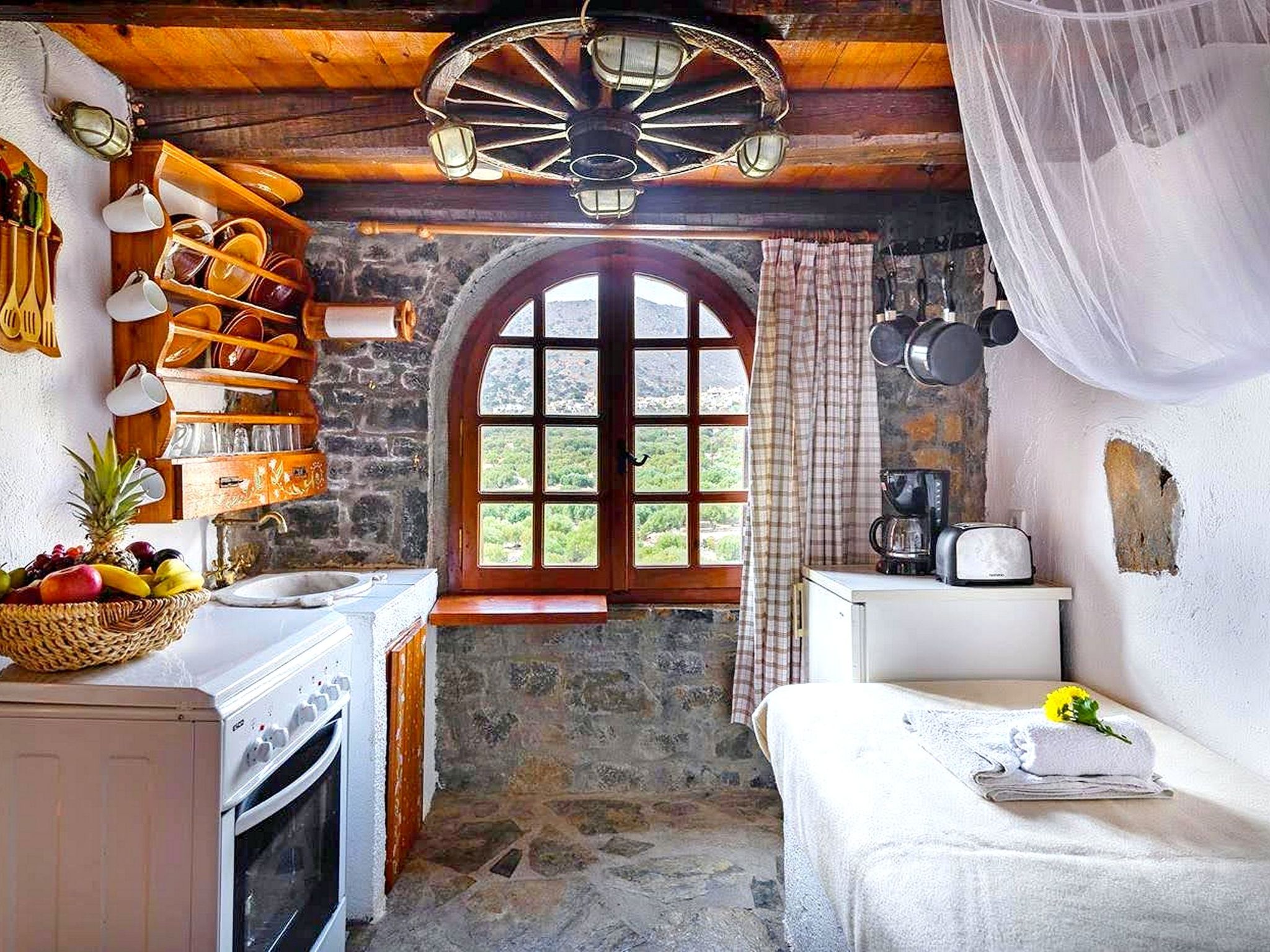 Authentisches kretisches Steinhaus Clio mit Aussicht-Binnen