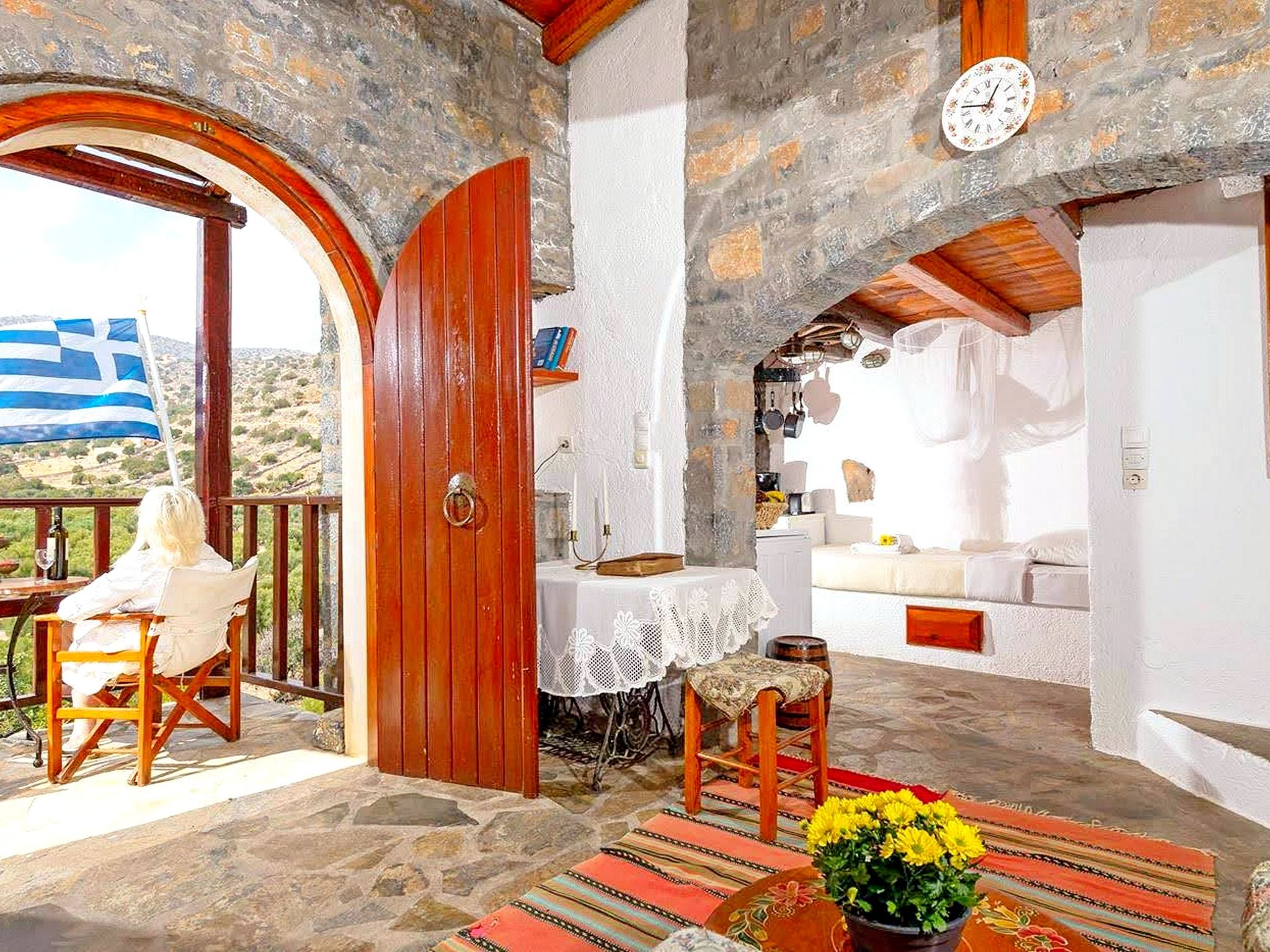 Authentisches kretisches Steinhaus Clio mit Aussicht-Binnen