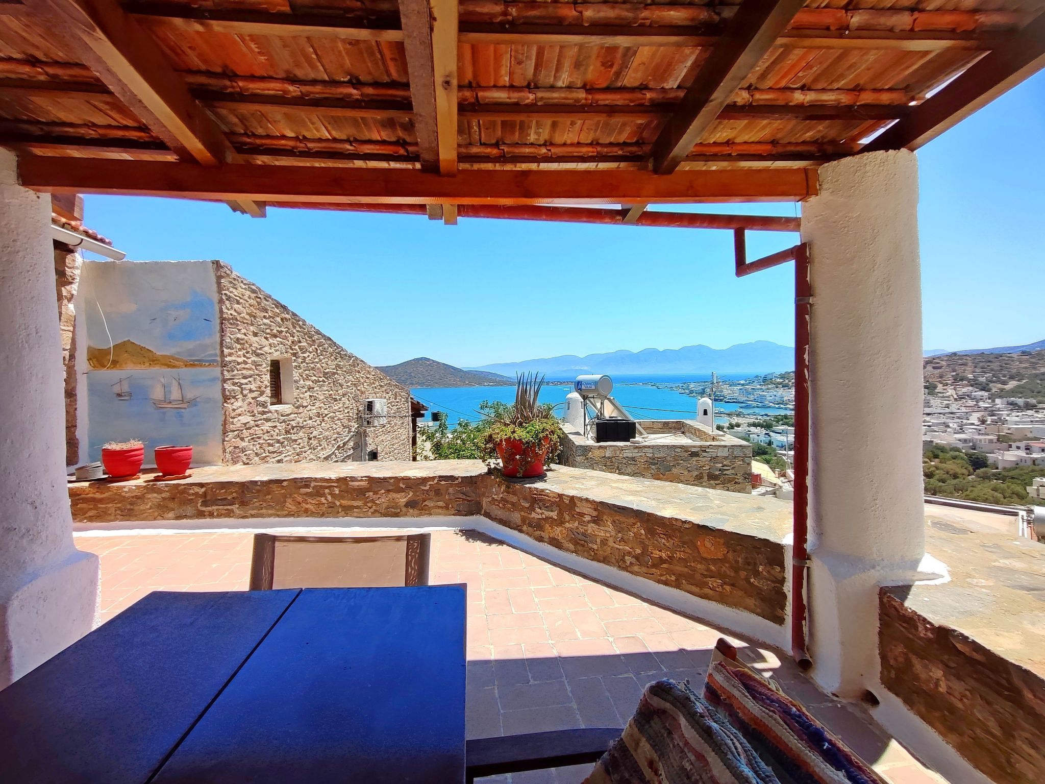 Authentisches Kreta Elounda Haus mit Meerblick Margarita-Binnen