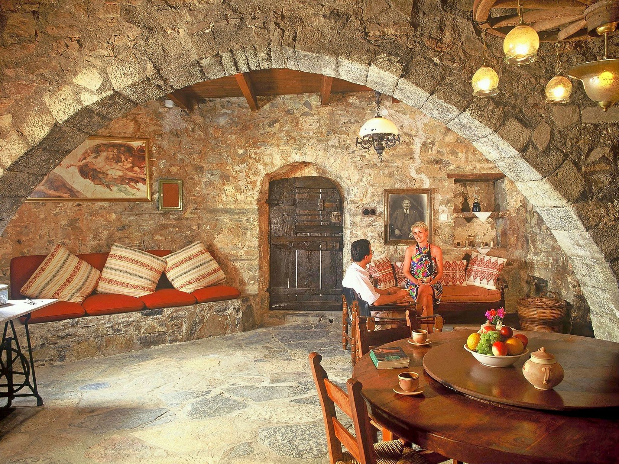 Authentisches Kreta Elounda Haus mit Meerblick Margarita-Binnen