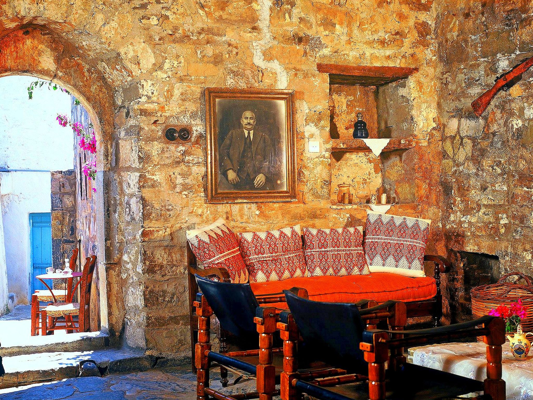 Authentisches Kreta Elounda Haus mit Meerblick Margarita-Binnen