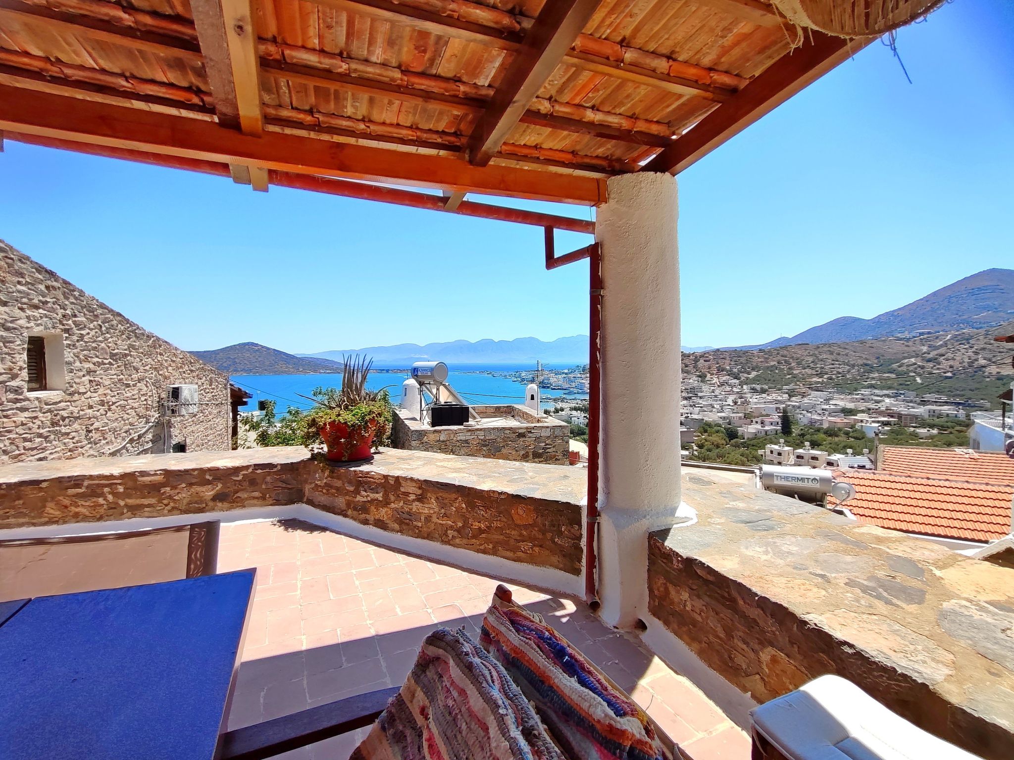 Authentisches Kreta Elounda Haus mit Meerblick Margarita-Binnen
