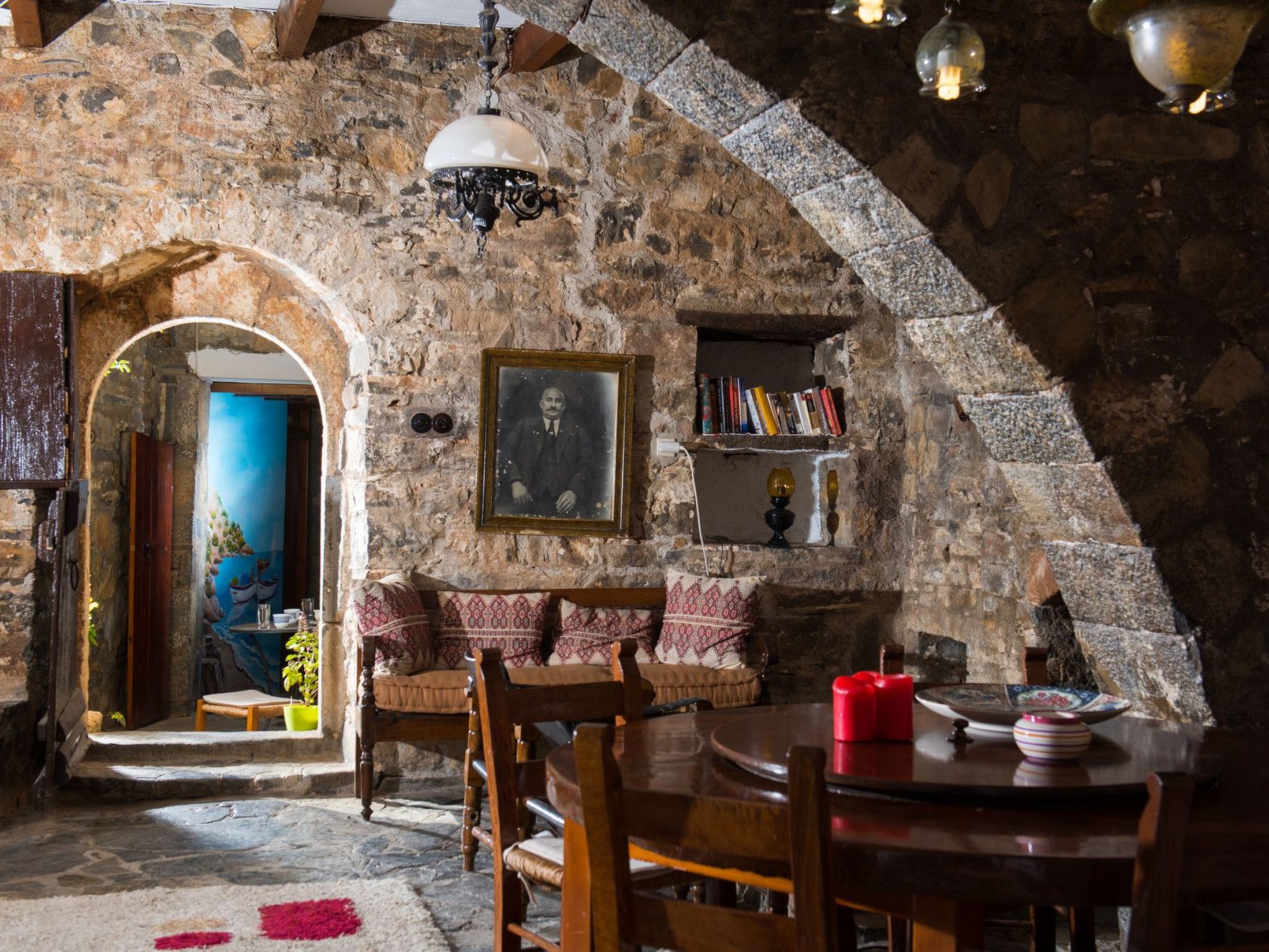 Authentisches Kreta Elounda Haus mit Meerblick Margarita-Binnen