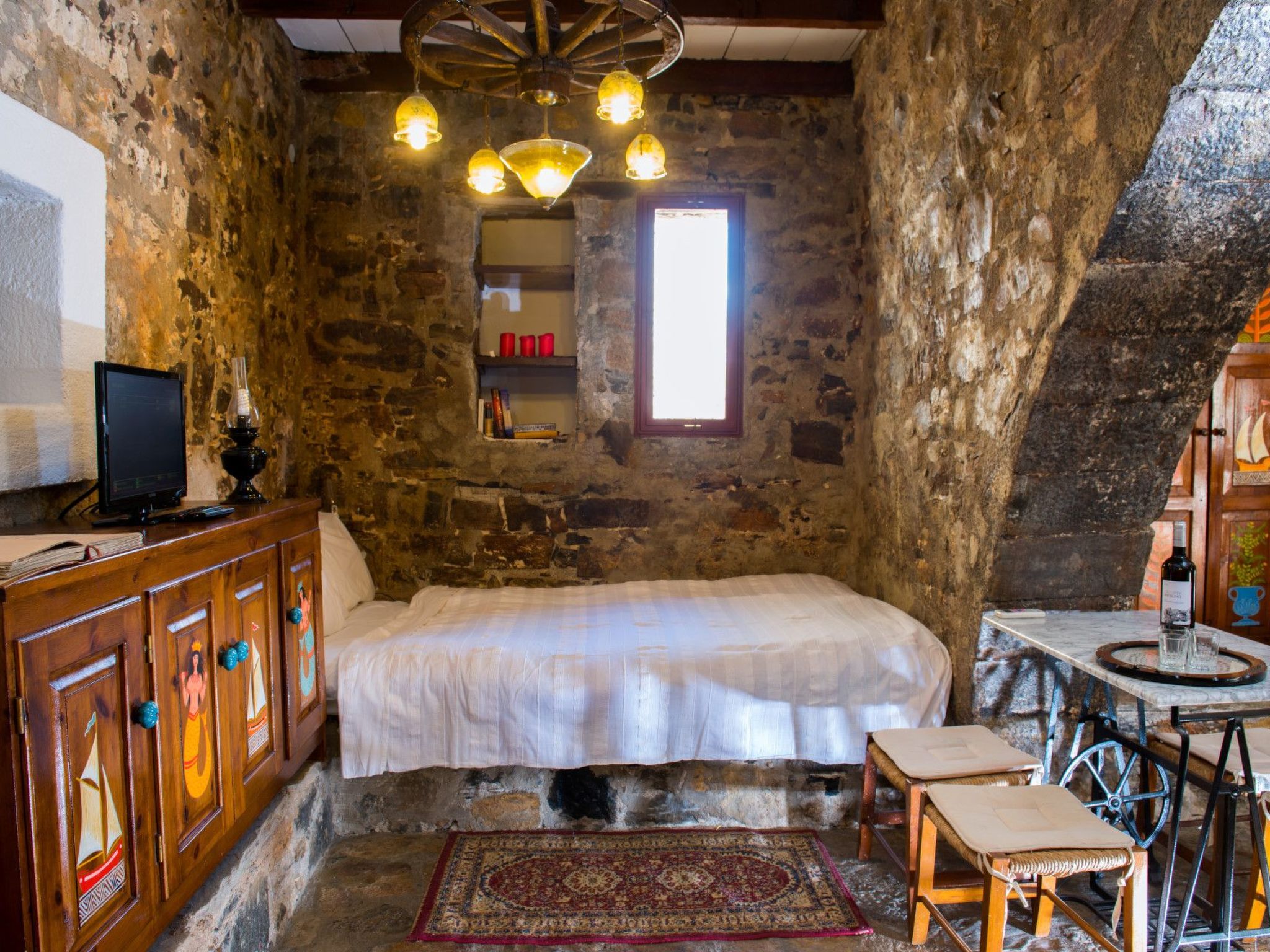 Authentisches Kreta Elounda Haus mit Meerblick Margarita-Binnen