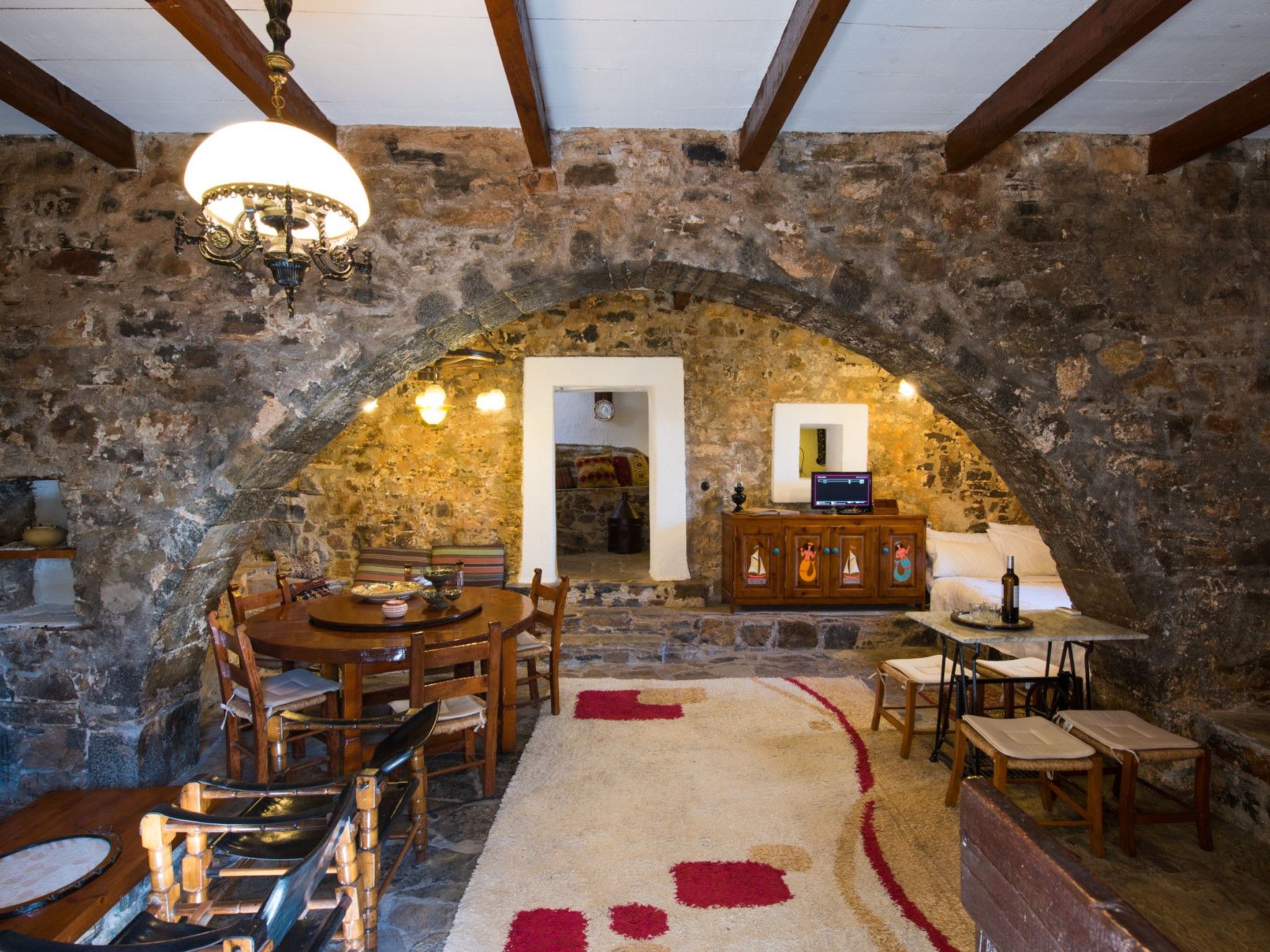 Authentisches Kreta Elounda Haus mit Meerblick Margarita-Binnen