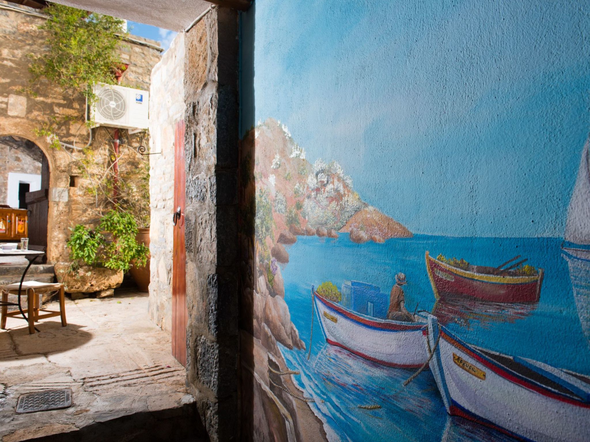 Authentisches Kreta Elounda Haus mit Meerblick Margarita-Binnen