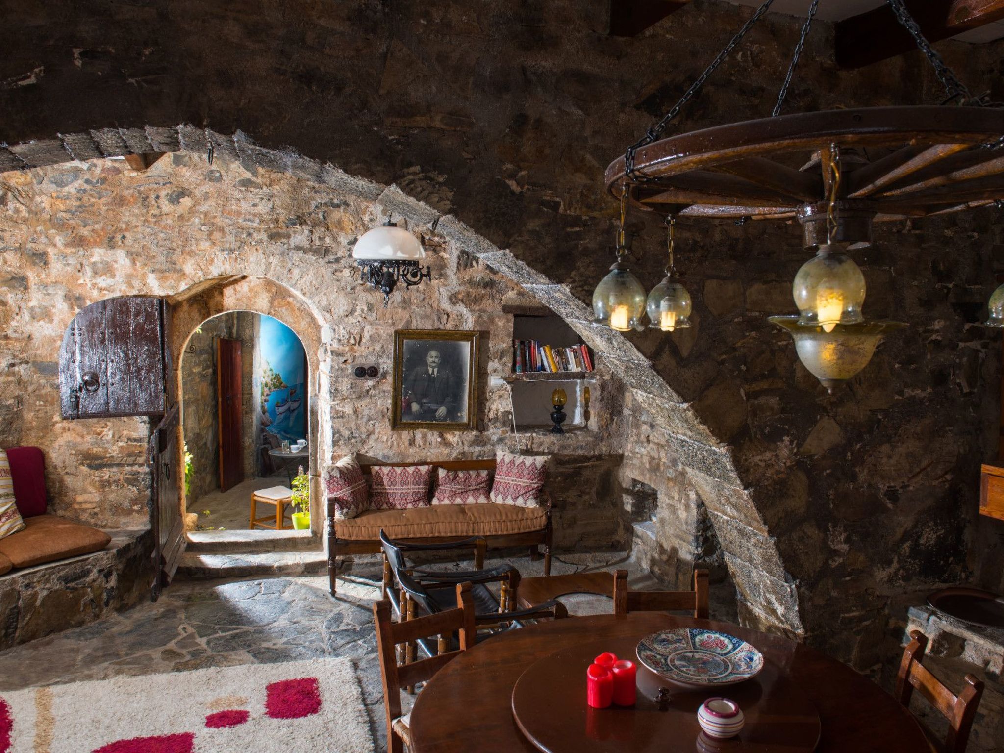 Authentisches Kreta Elounda Haus mit Meerblick Margarita-Binnen