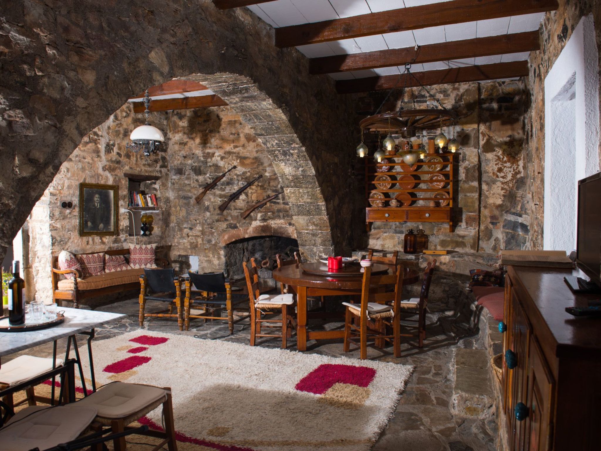 Authentisches Kreta Elounda Haus mit Meerblick Margarita-Binnen