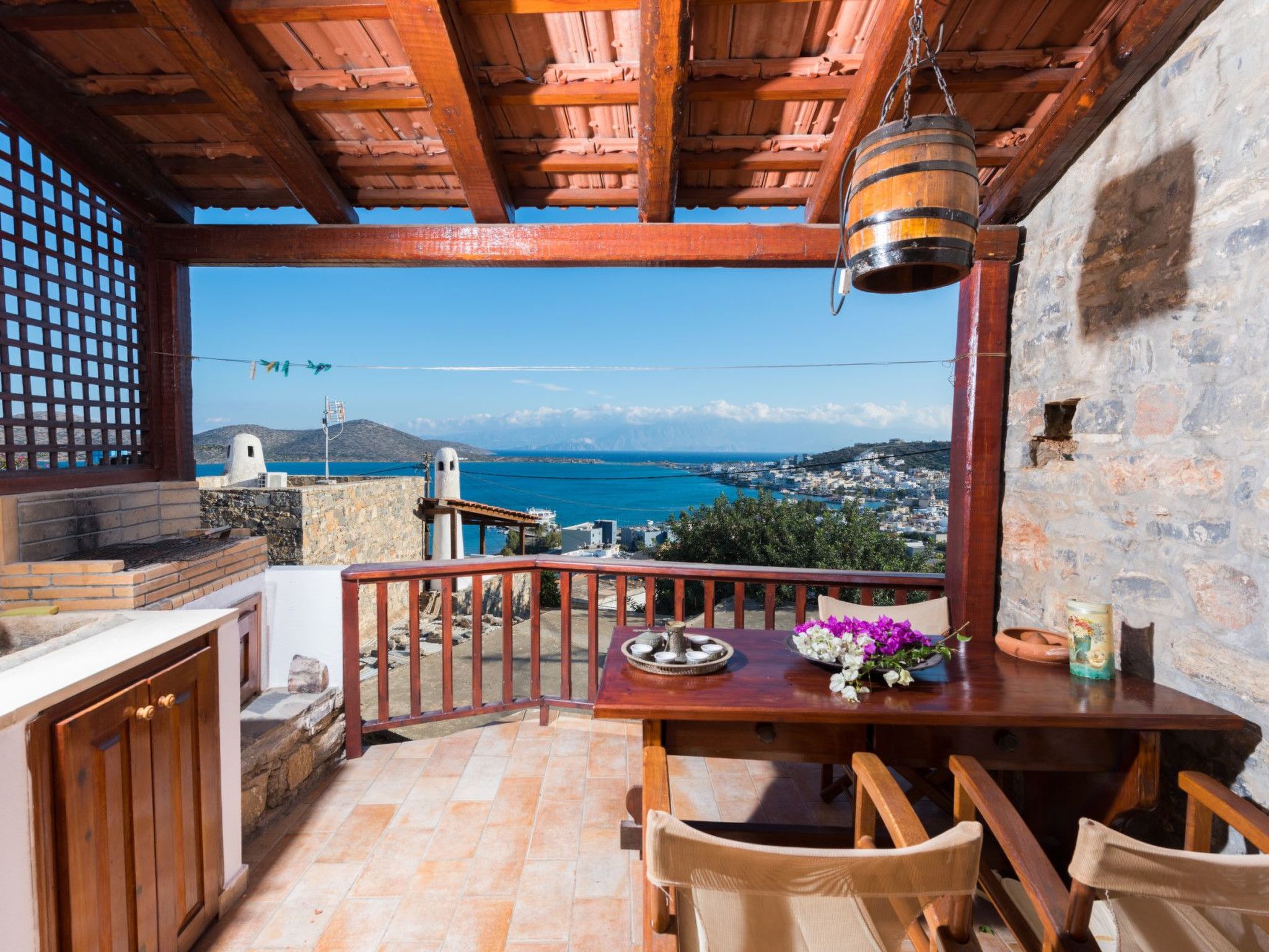 Leonidas Traditionelles kretisches Haus mit Meerblick-Binnen