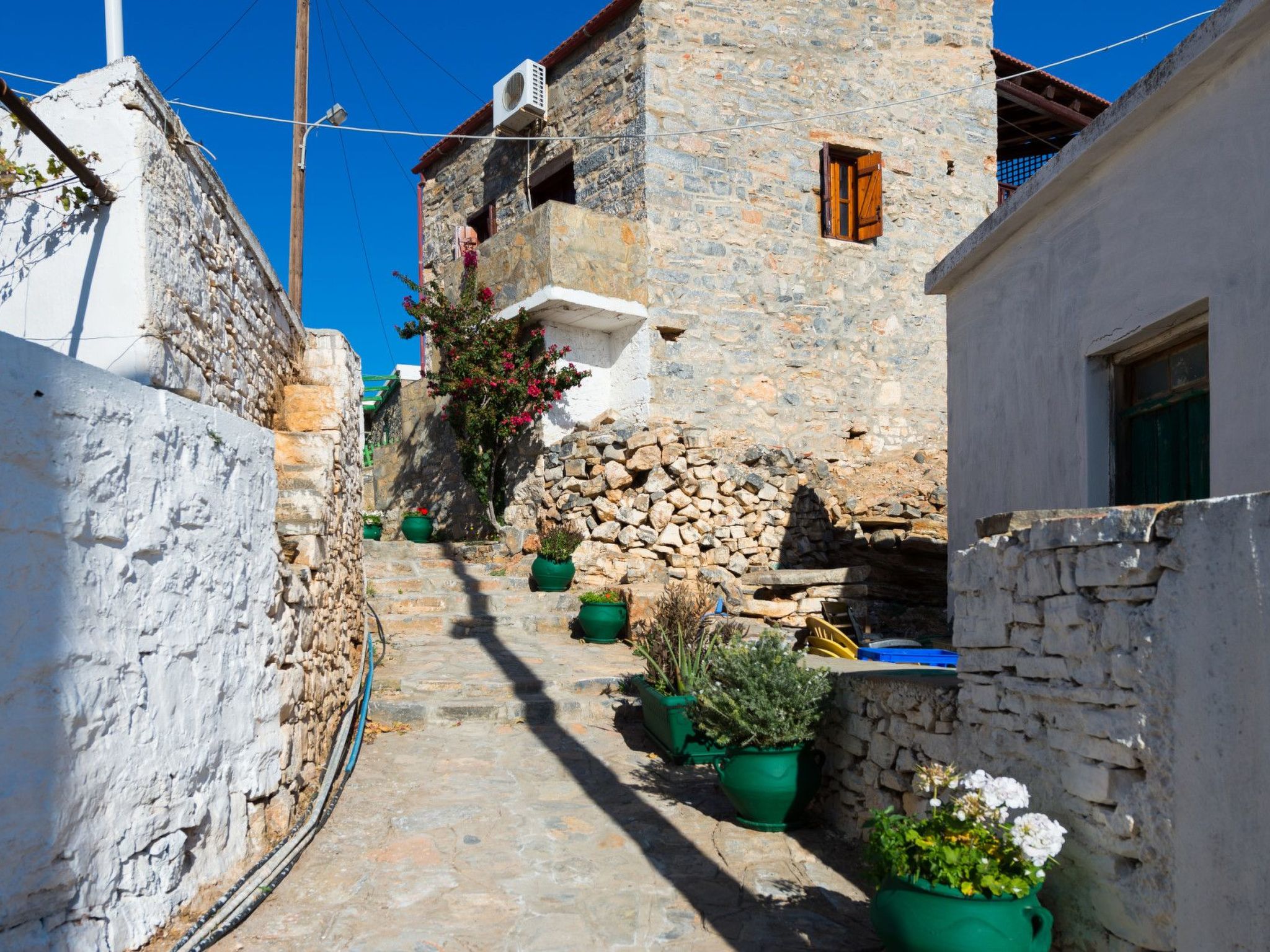 Leonidas Traditionelles kretisches Haus mit Meerblick-Binnen
