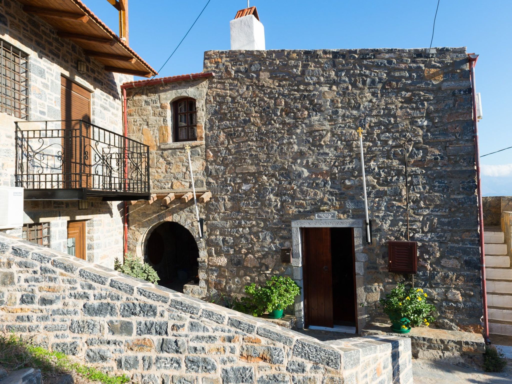 Leonidas Traditionelles kretisches Haus mit Meerblick-Binnen