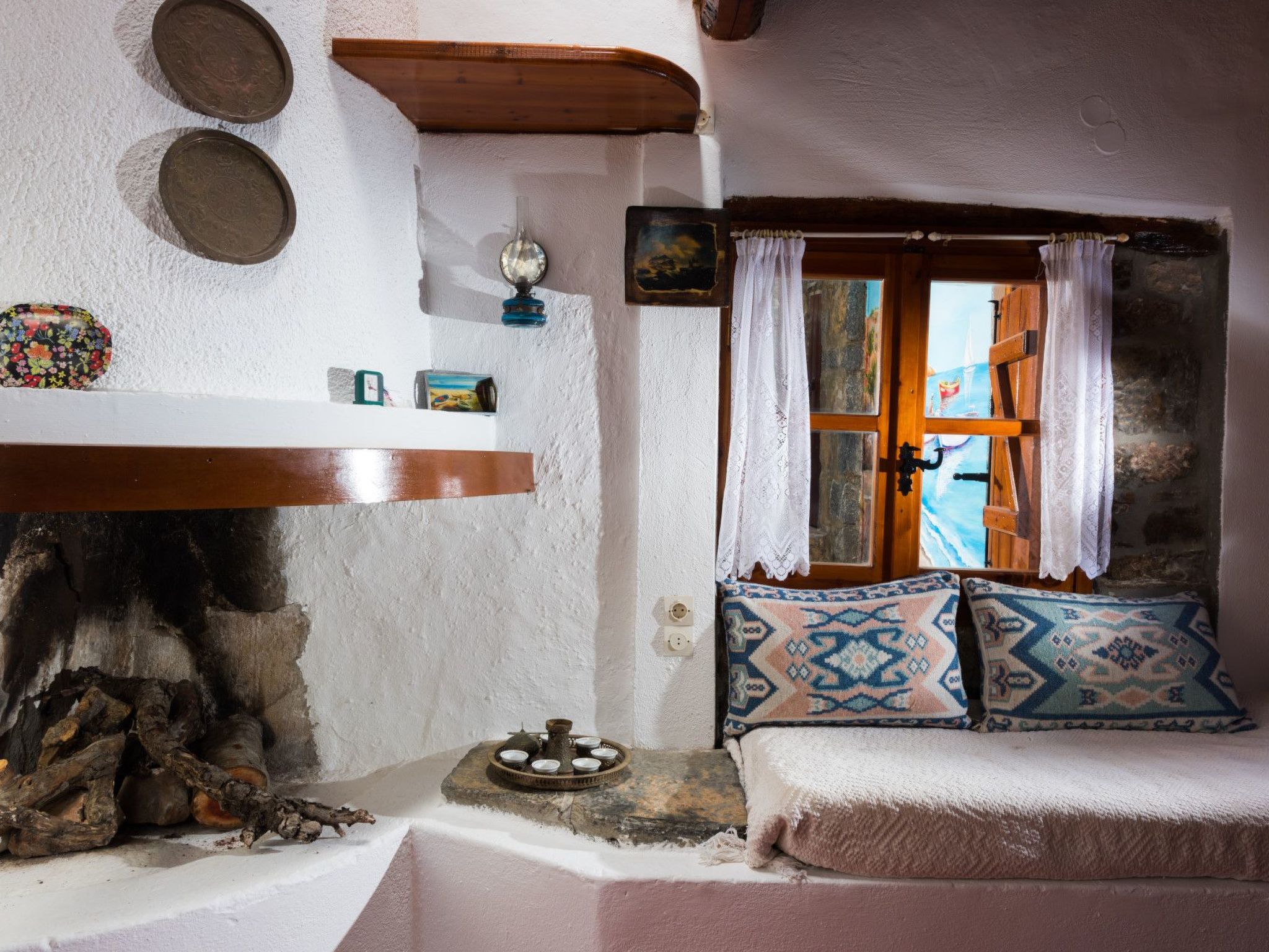 Leonidas Traditionelles kretisches Haus mit Meerblick-Binnen