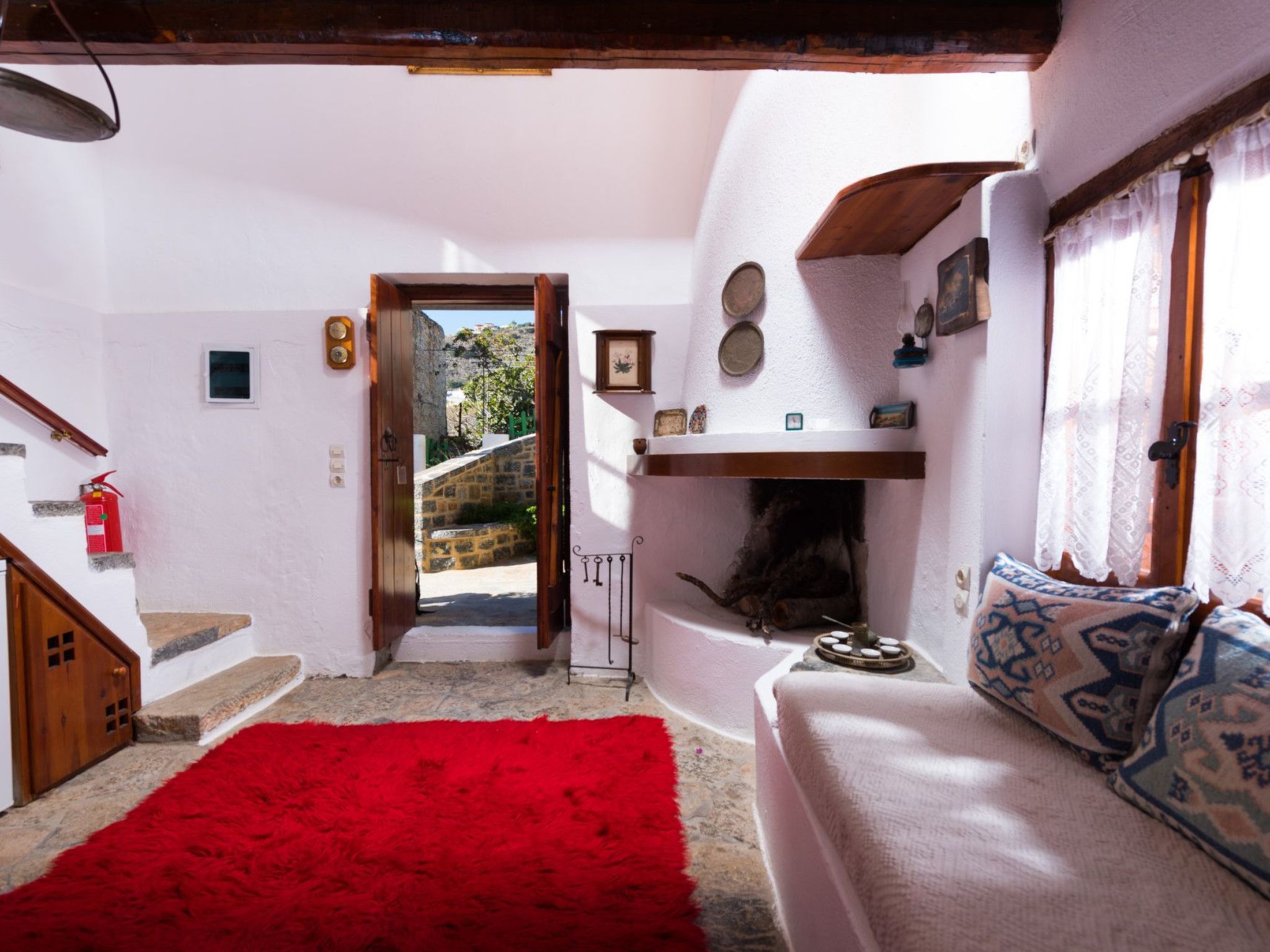 Leonidas Traditionelles kretisches Haus mit Meerblick-Binnen