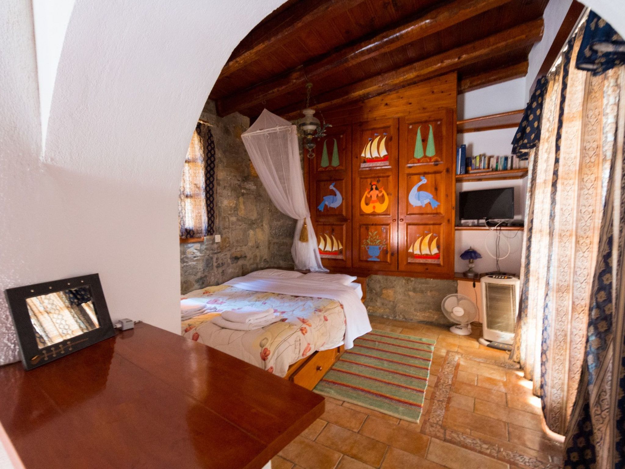 Leonidas Traditionelles kretisches Haus mit Meerblick-Binnen