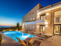 Luxe villa in Almyrida met panoramisch uitzicht op zee, 250m van het strand - thumbnail 1