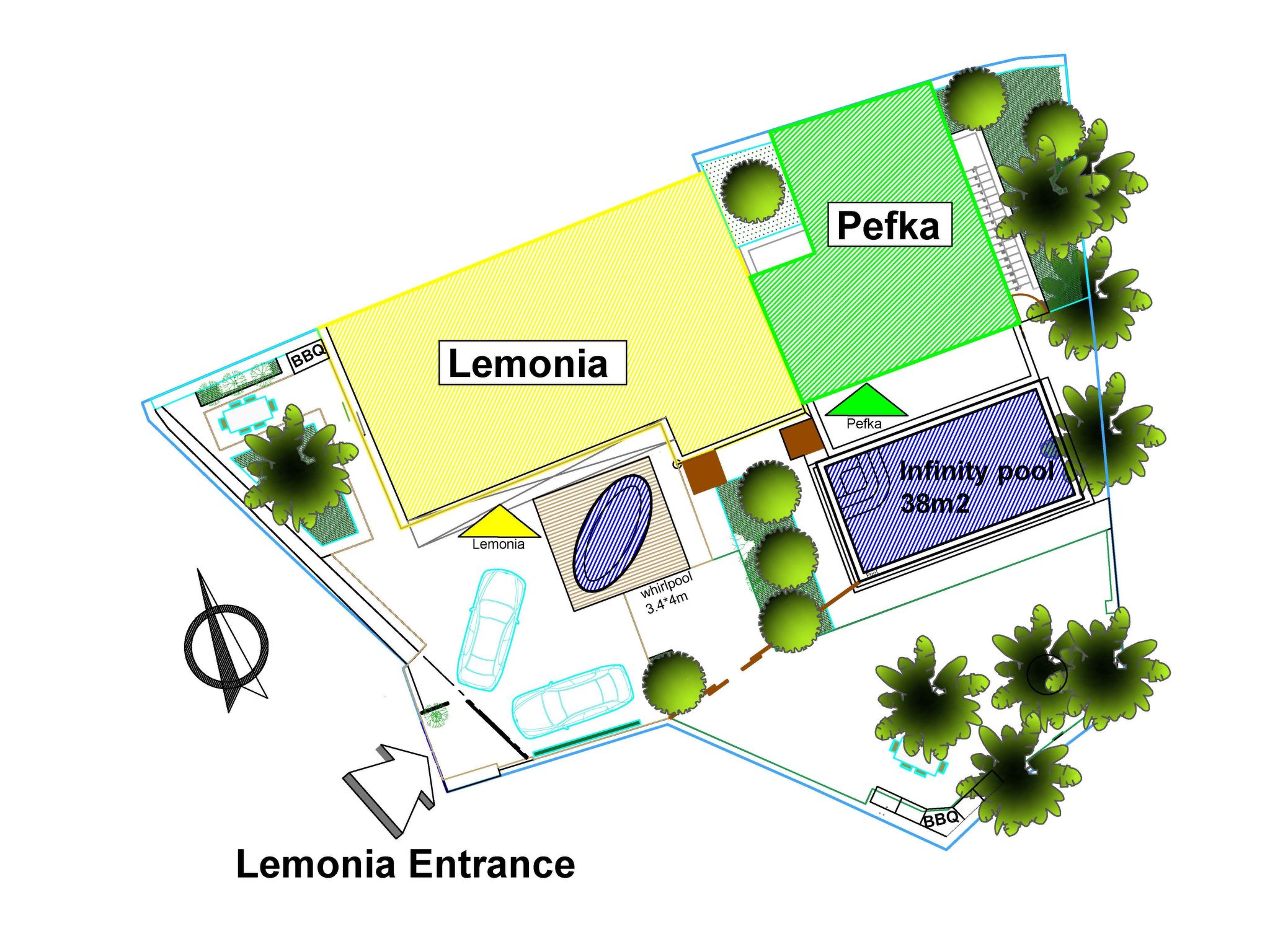 Lemonia für 6 Personen und 3 Kinder-Binnen
