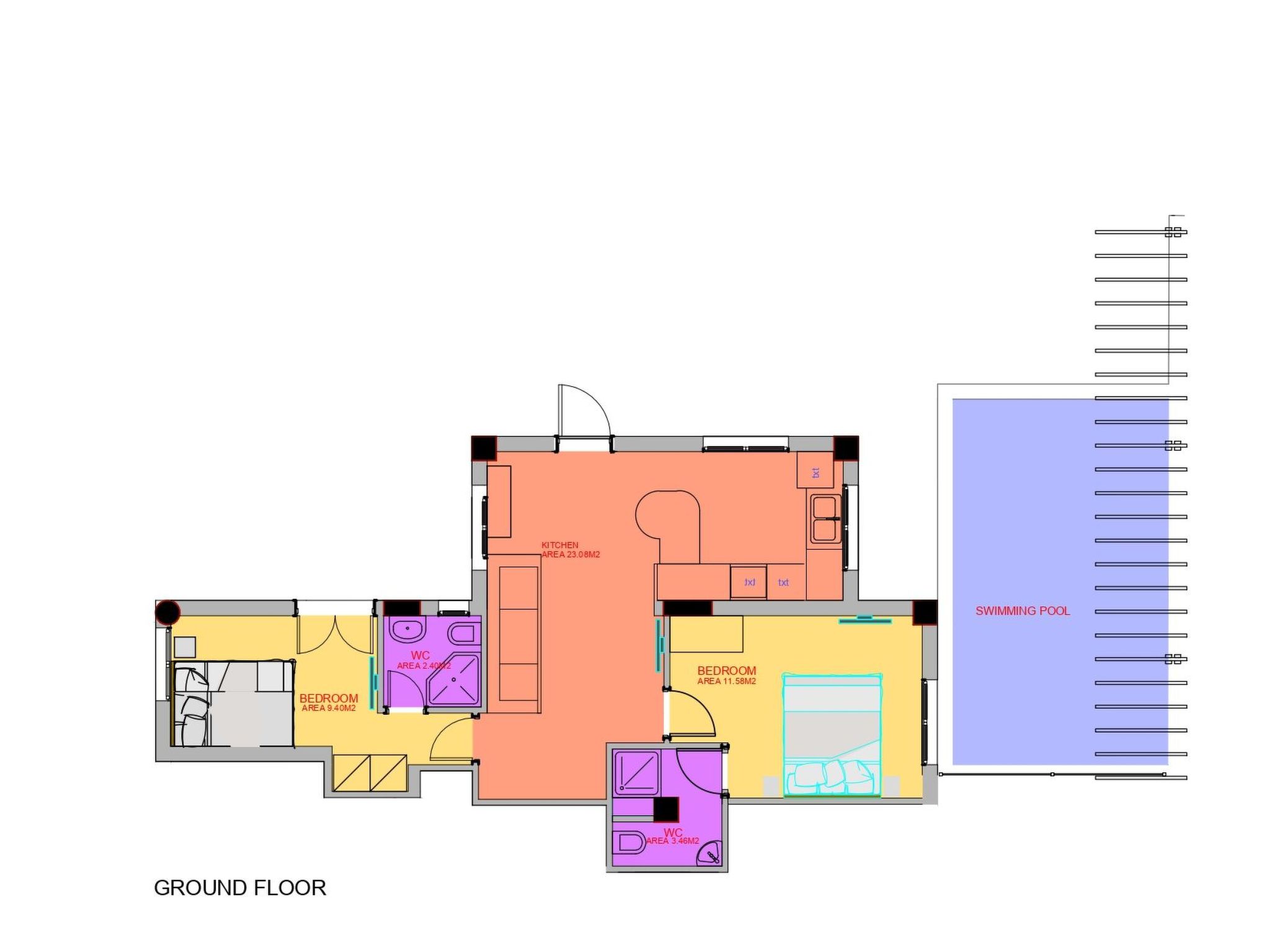 Villa Krevatina mit privatem Pool und großer Veranda-Binnen