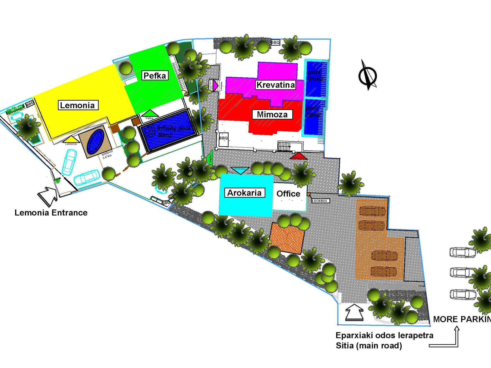 Luxuriöser Villenkomplex mit 14-16 Schlafzimmern in Strandnähe-Binnen