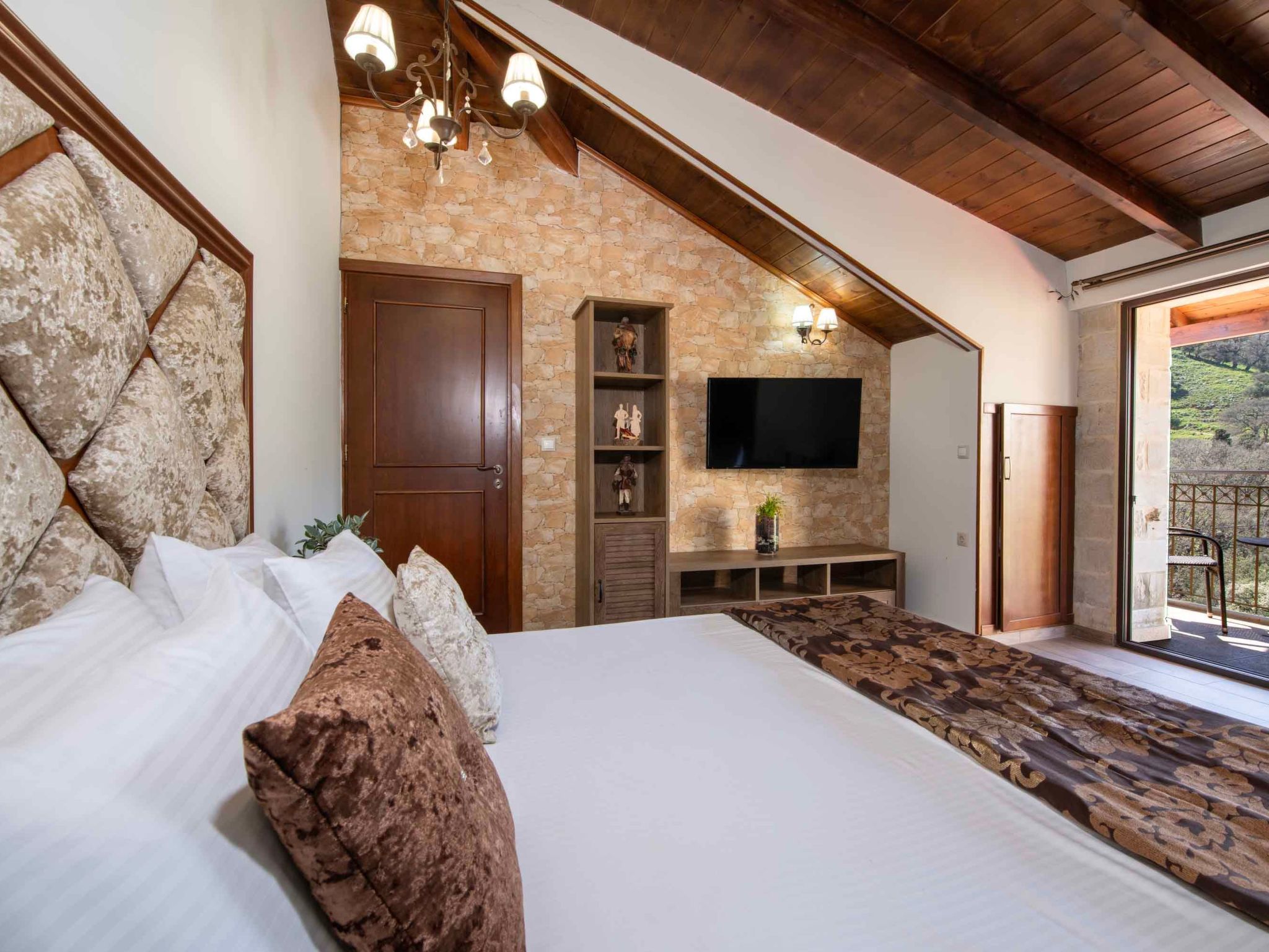 Geroulios Kastro Villa I-"Frei "Beheizter Pool,Meerblick-Binnen