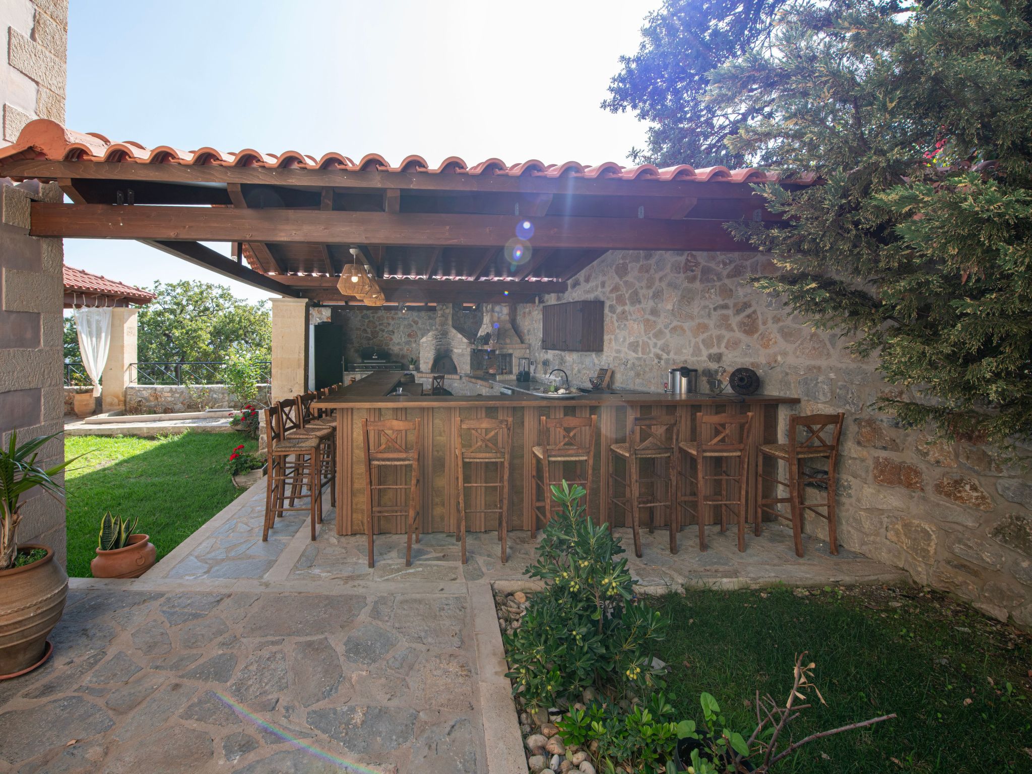 Geroulios Kastro Villa I-"Frei "Beheizter Pool,Meerblick-Binnen