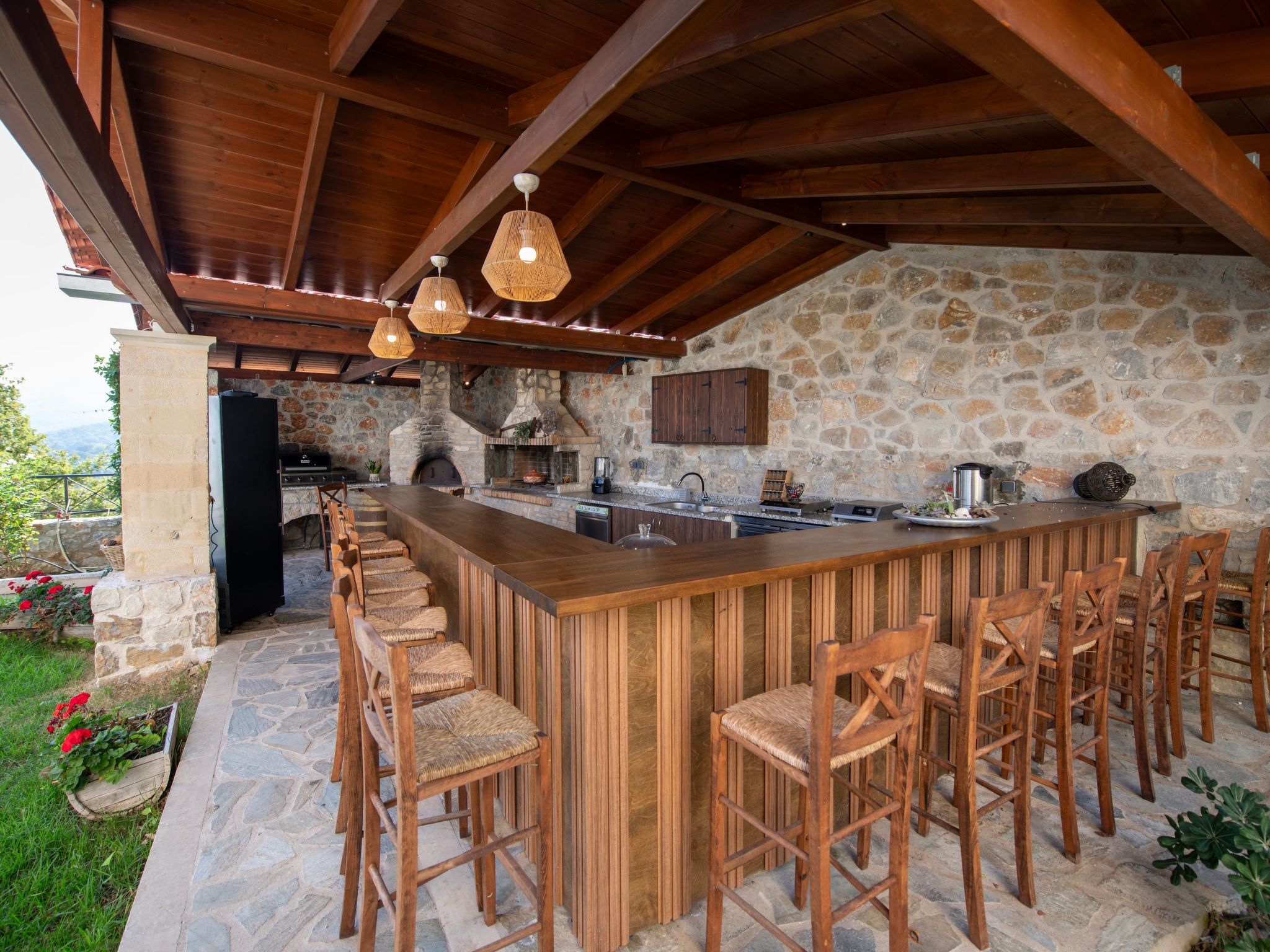 Geroulios Kastro Villa I-"Frei "Beheizter Pool,Meerblick-Binnen