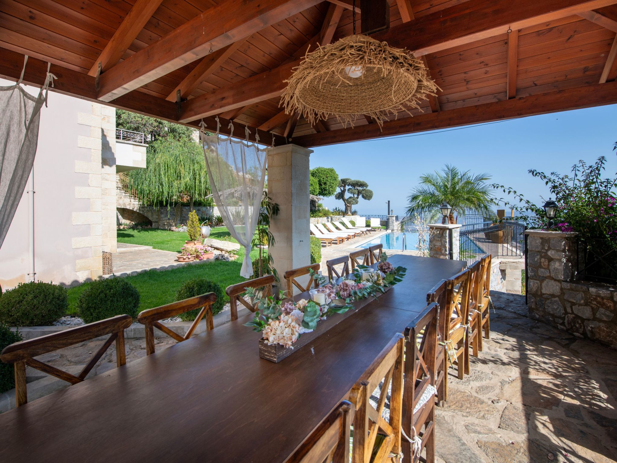 Geroulios Kastro Villa I-"Frei "Beheizter Pool,Meerblick-Binnen