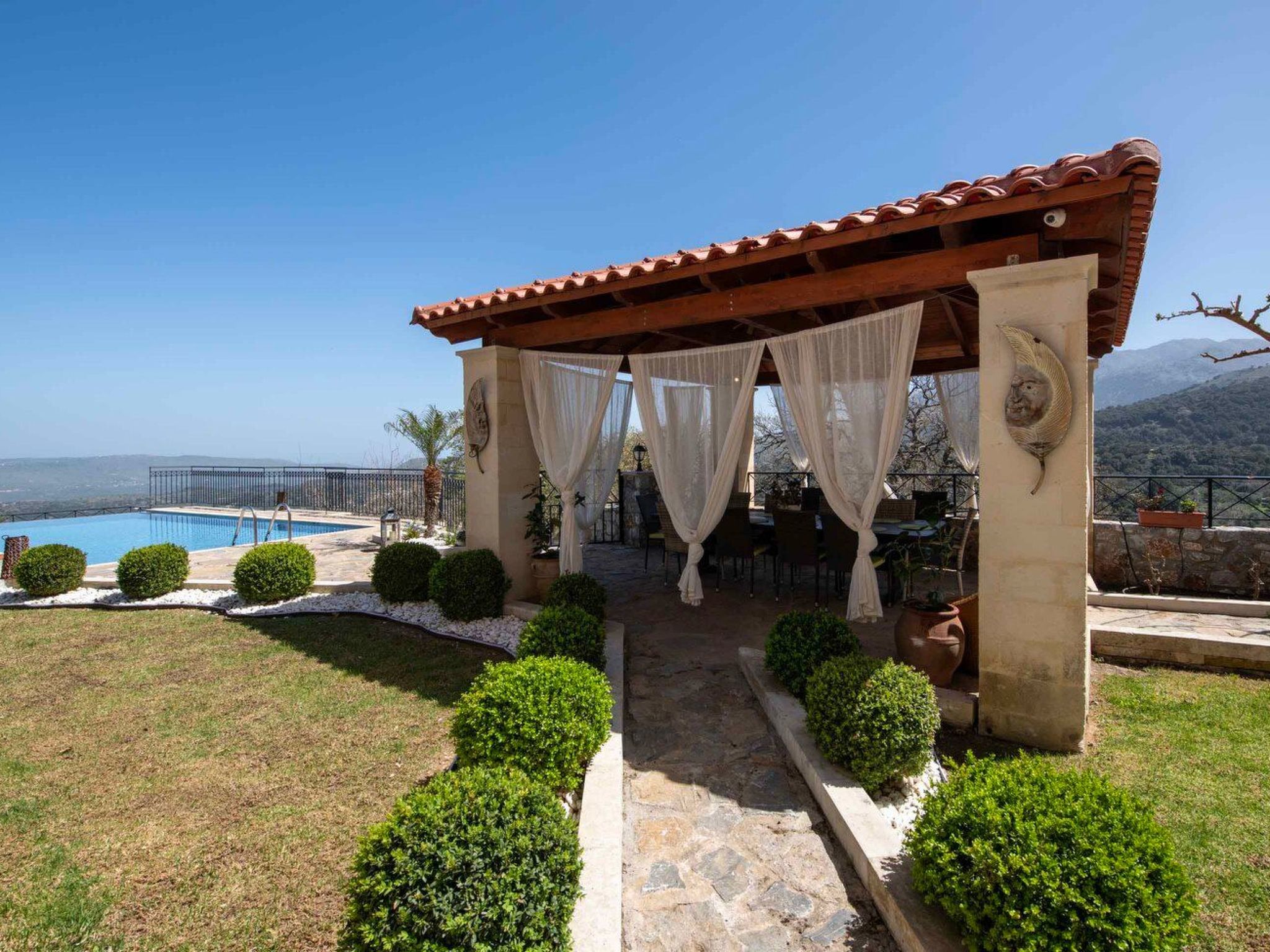 Geroulios Kastro Villa I-"Frei "Beheizter Pool,Meerblick-Binnen