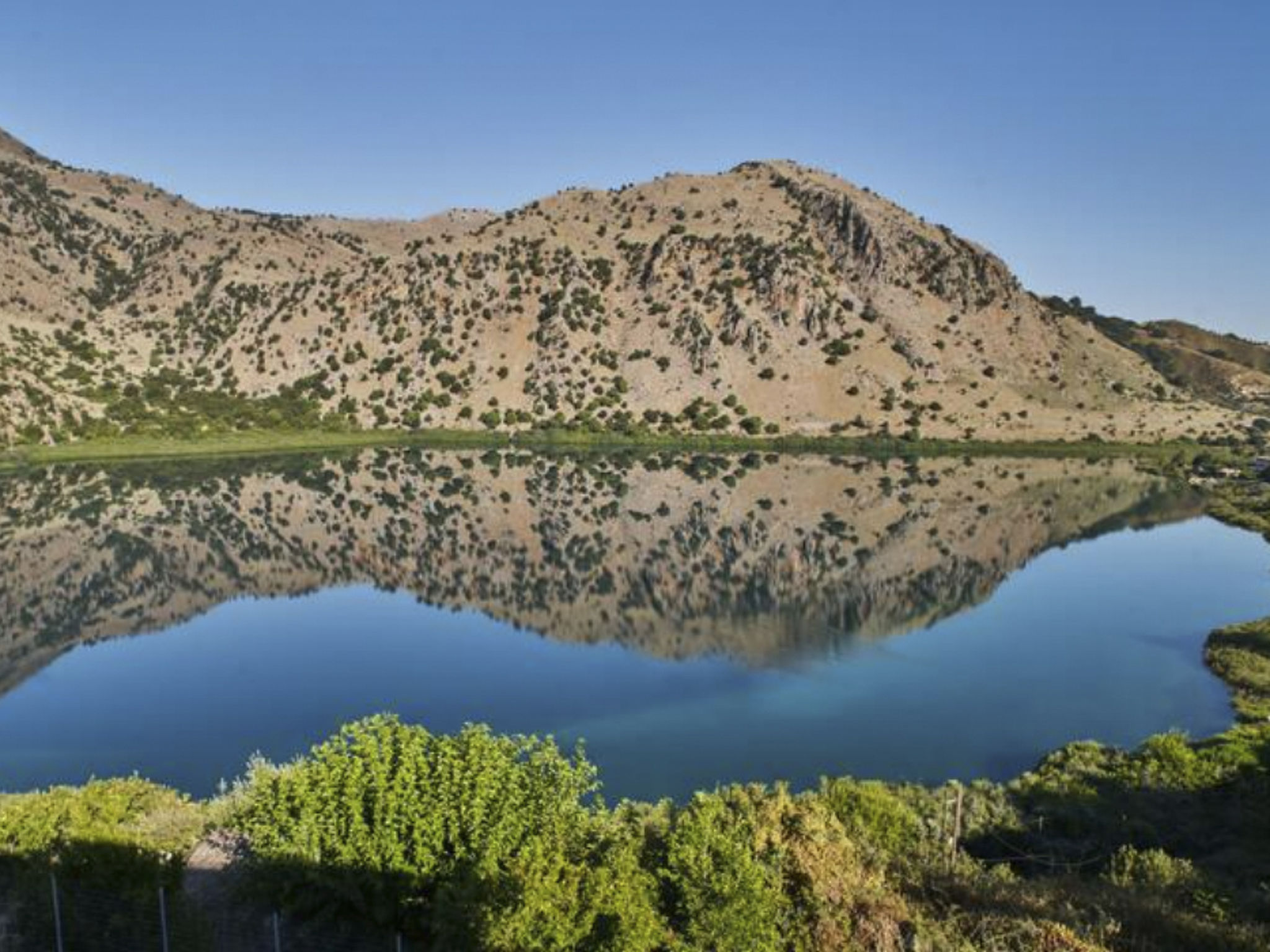 Wunderschöne Villa am Kournas-See★Großer privater Pool-Draußen