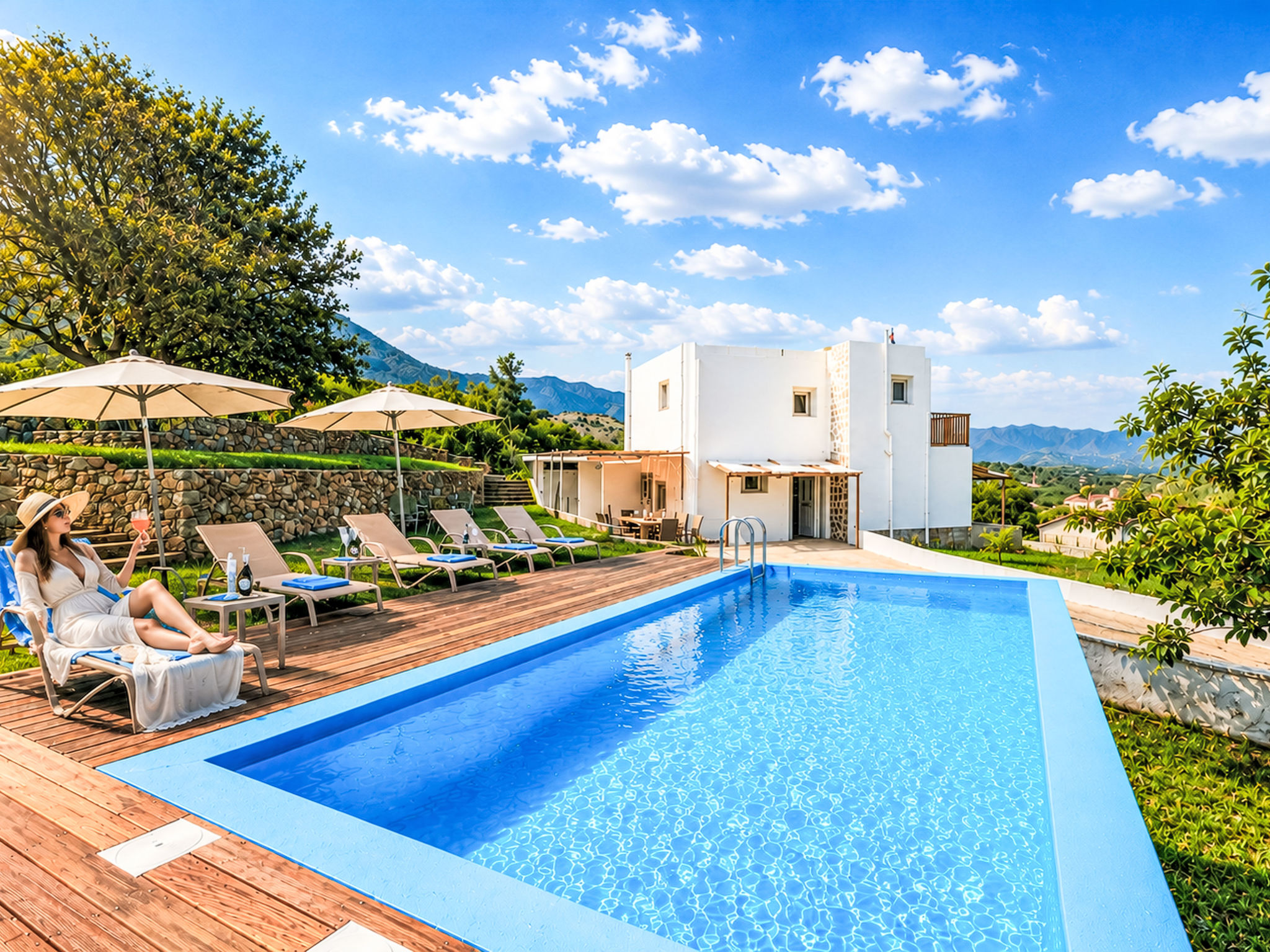 Georgioupolis Blaue Villa Privater Pool