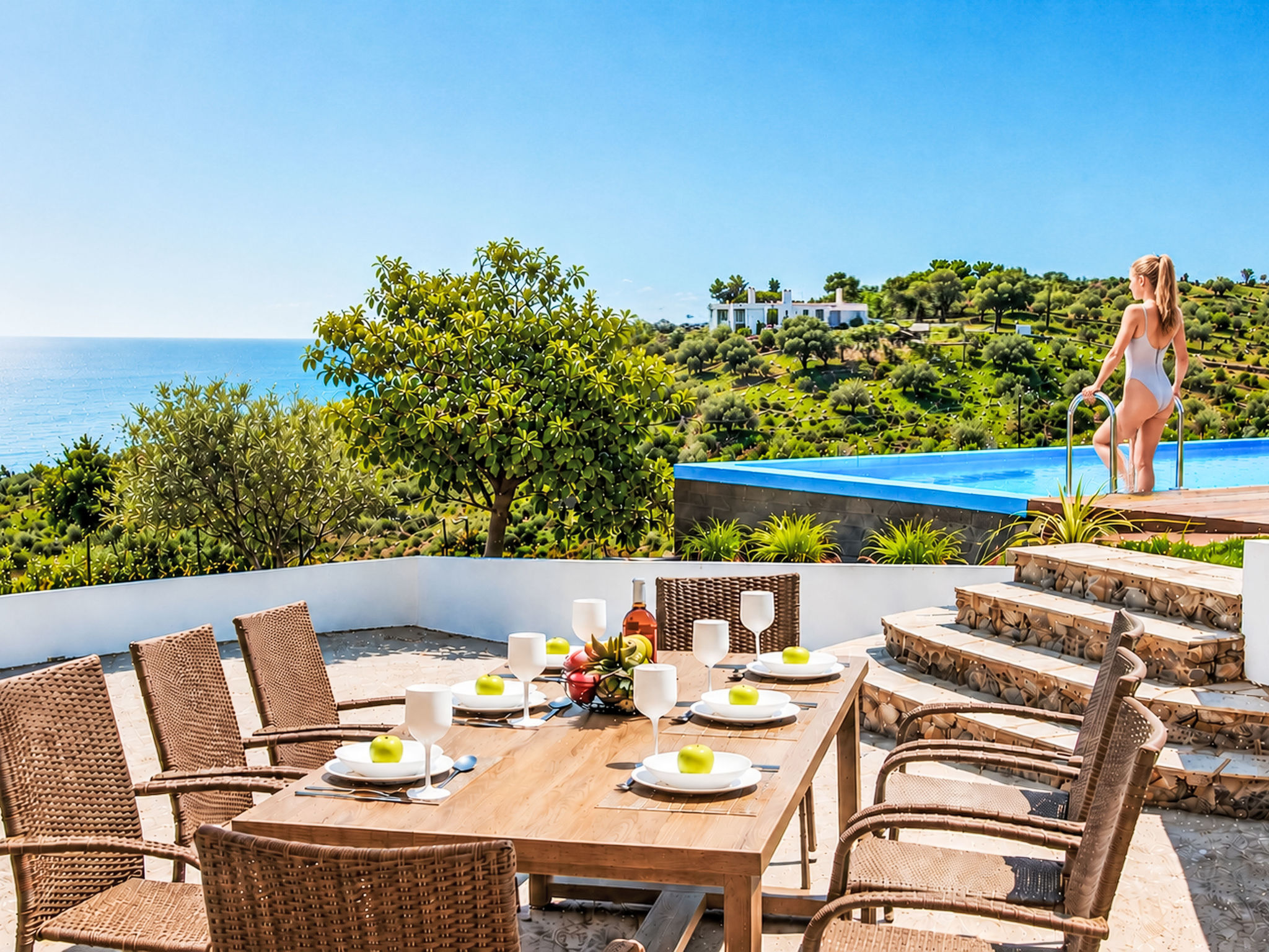 Georgioupolis Blaue Villa Privater Pool