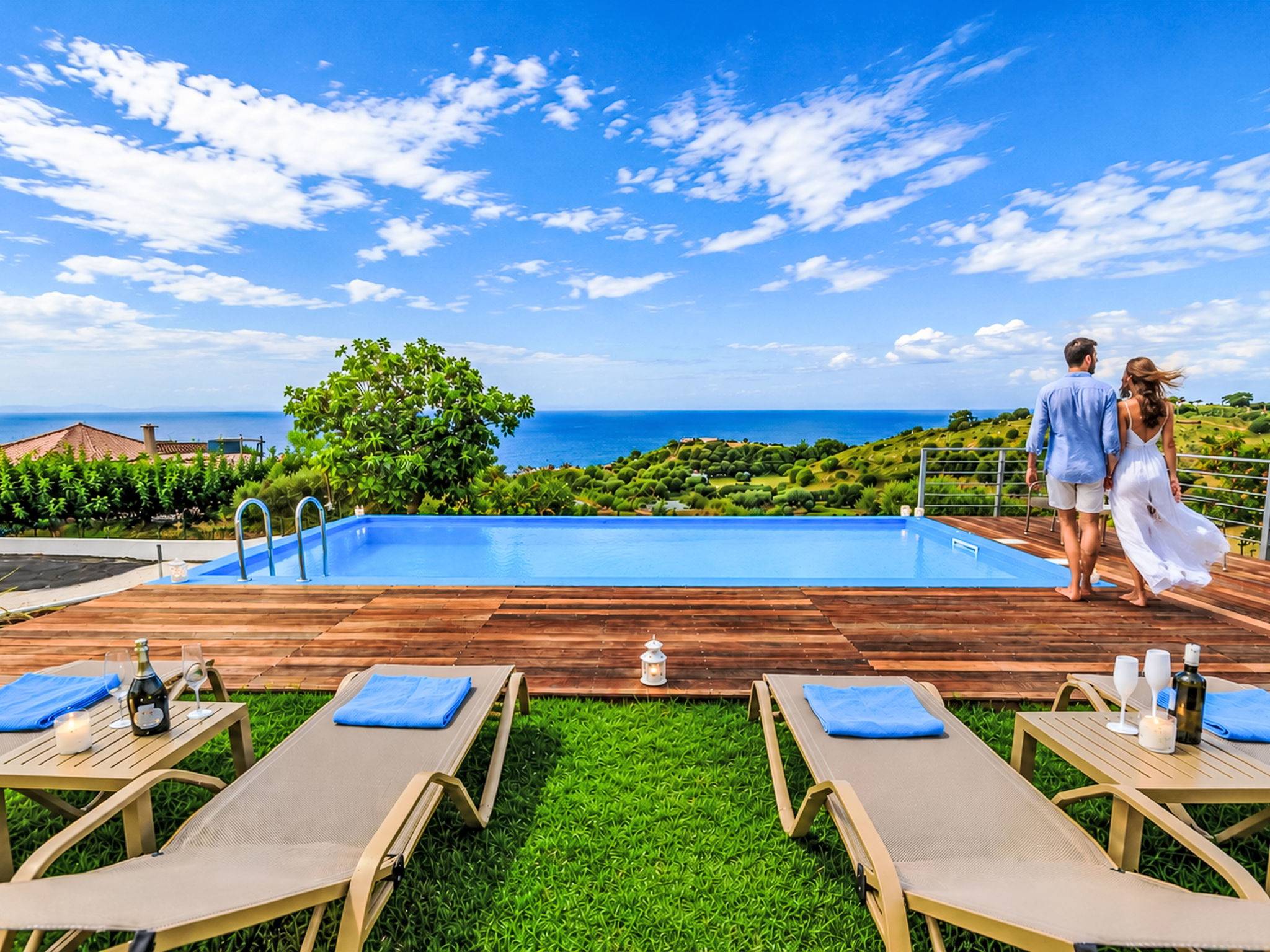 Georgioupolis Blaue Villa Privater Pool