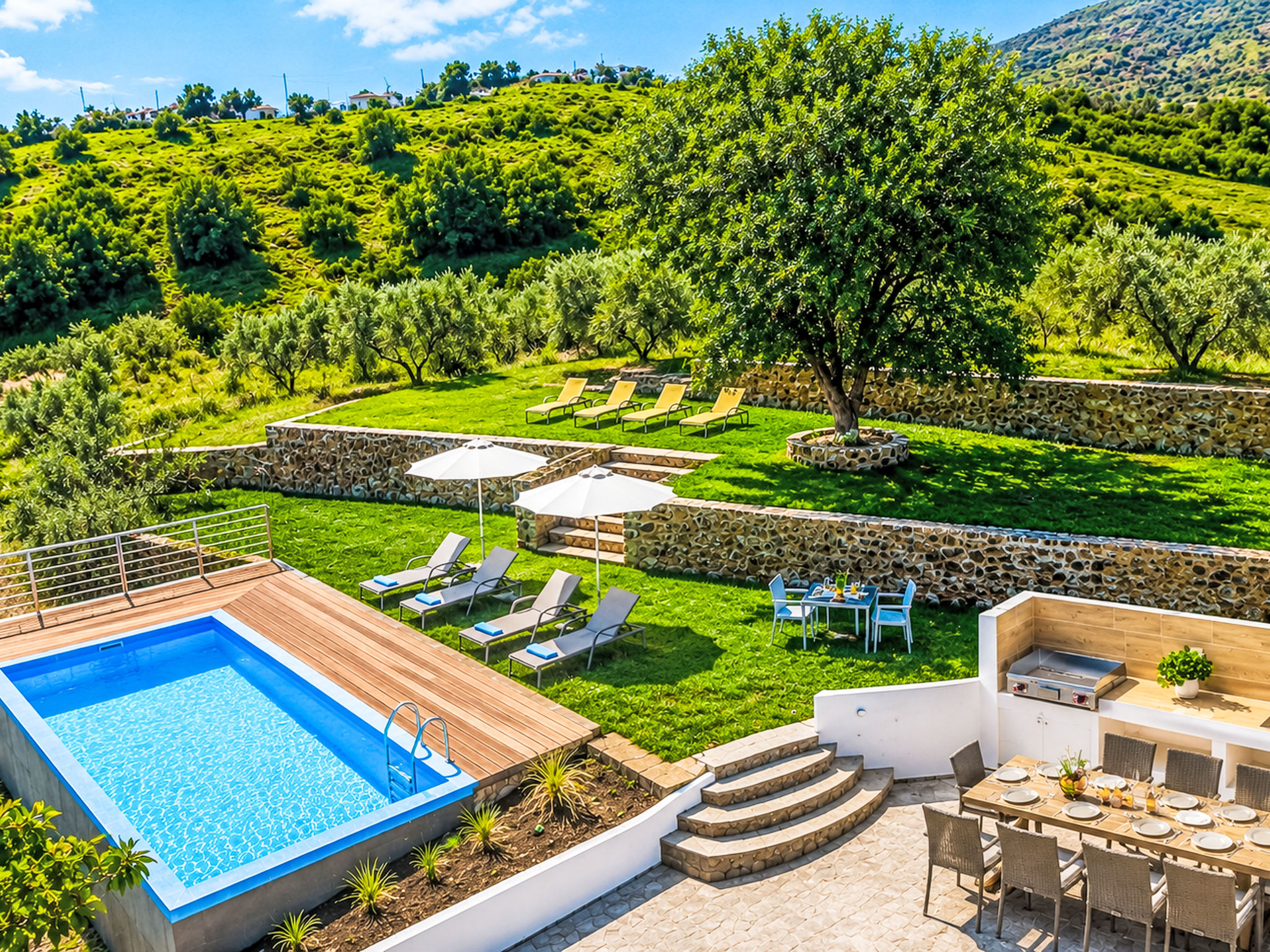 Georgioupolis Blaue Villa Privater Pool - Inside