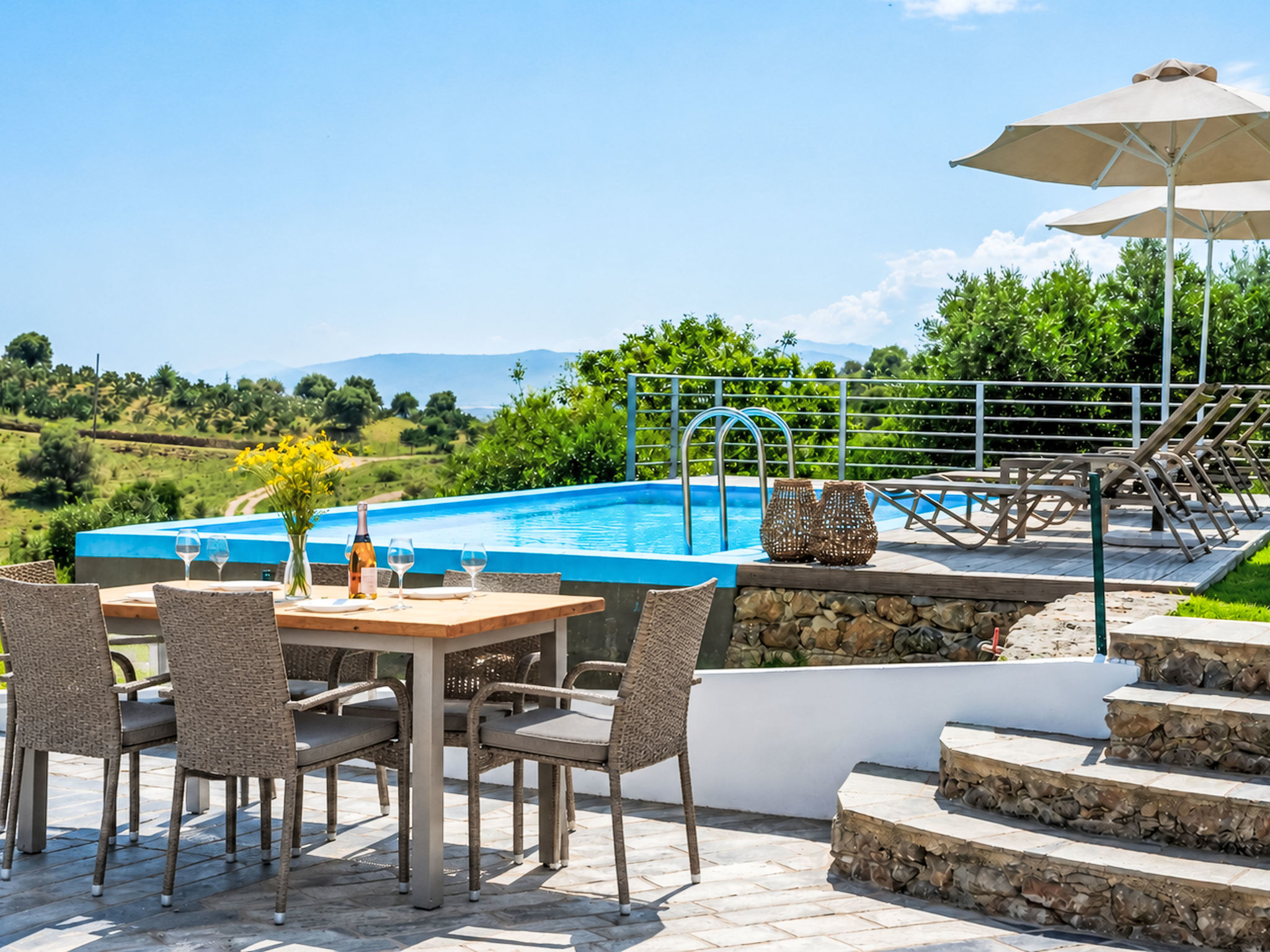 Georgioupolis Blaue Villa Privater Pool - Outside