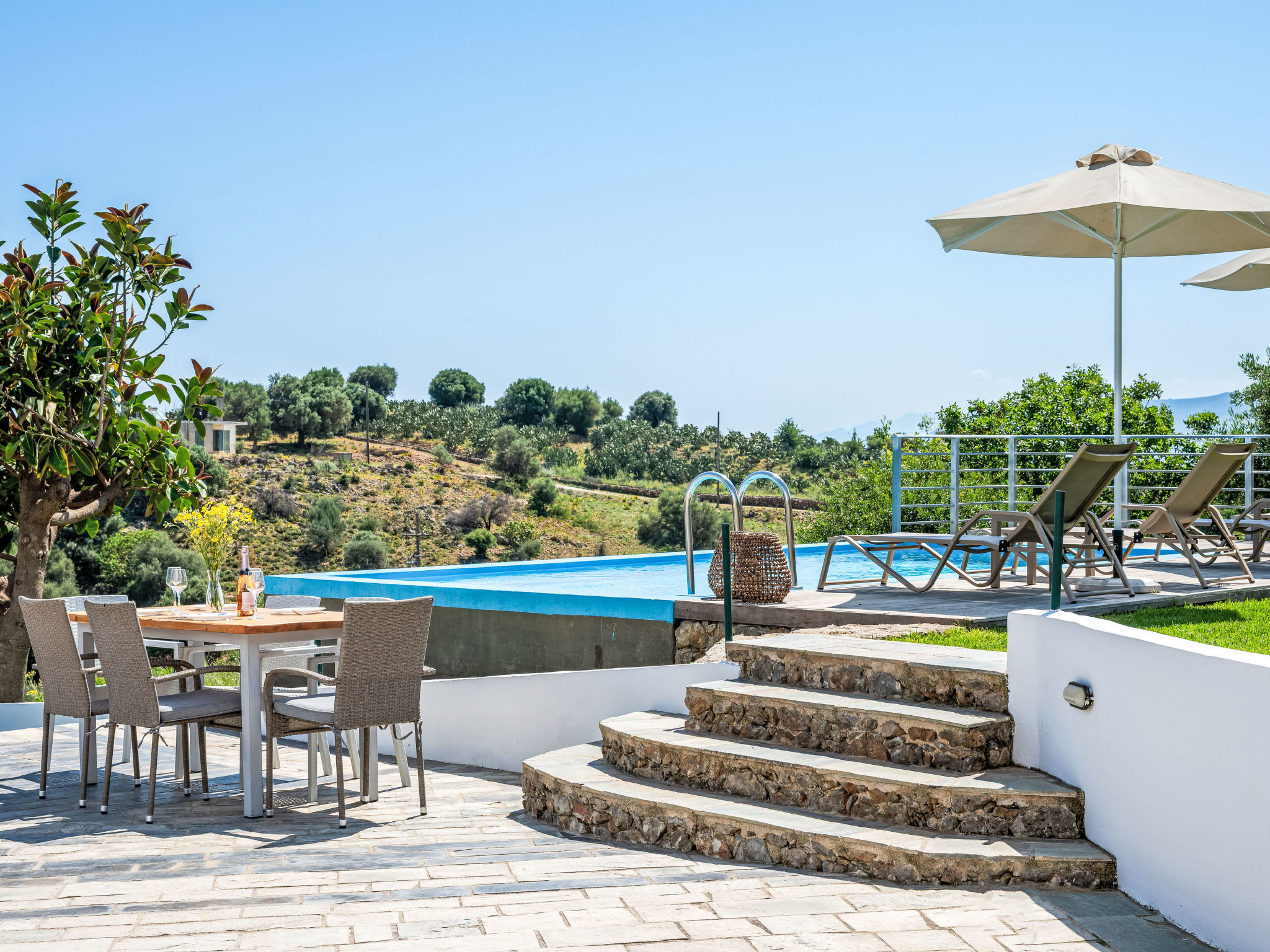 Georgioupolis Blaue Villa Privater Pool - Outside
