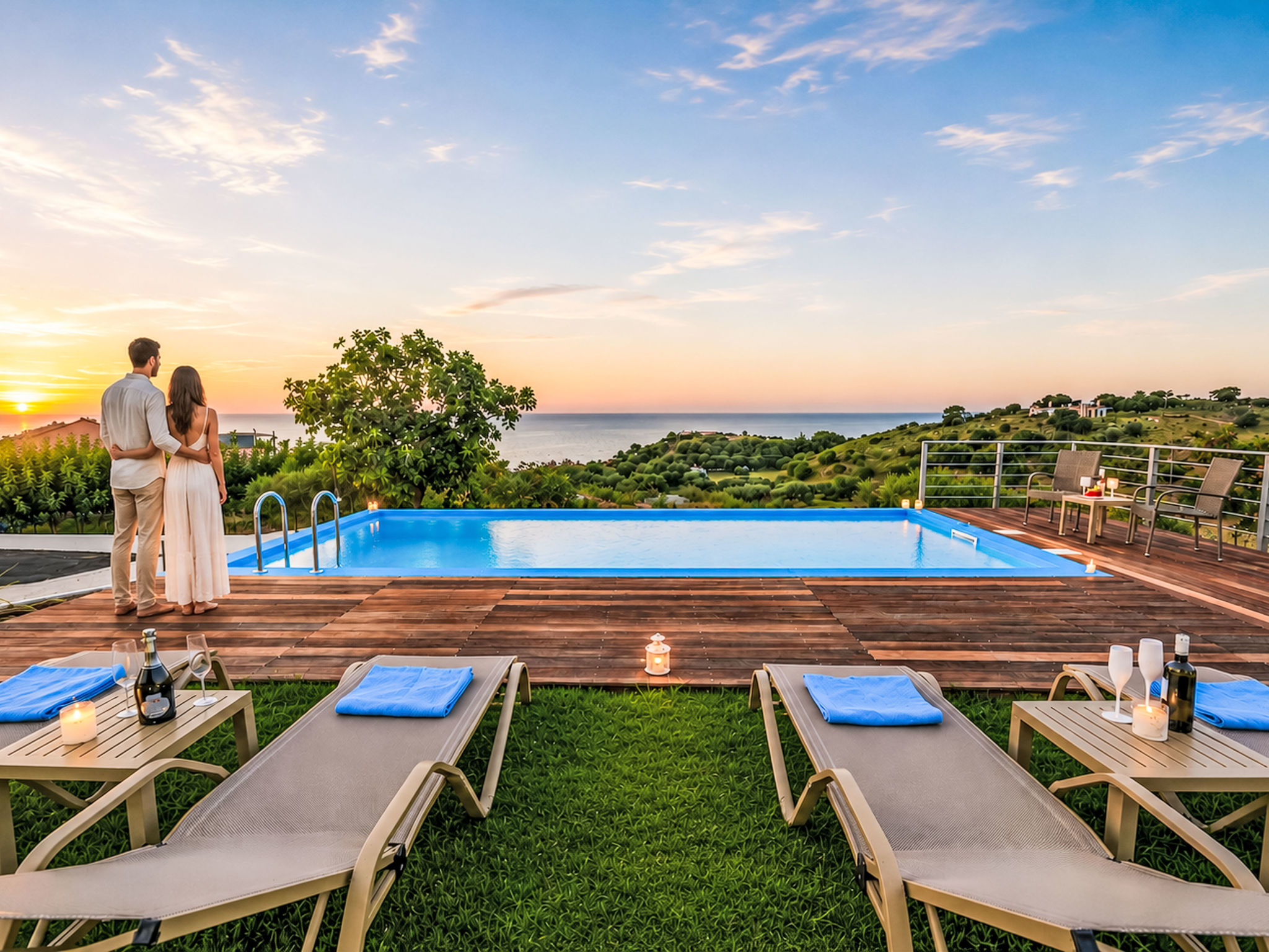 Georgioupolis Blaue Villa Privater Pool - Outside