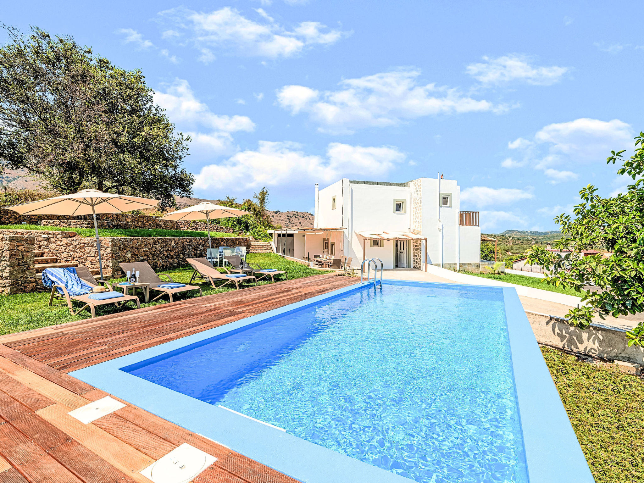 Georgioupolis Blaue Villa Privater Pool - Outside