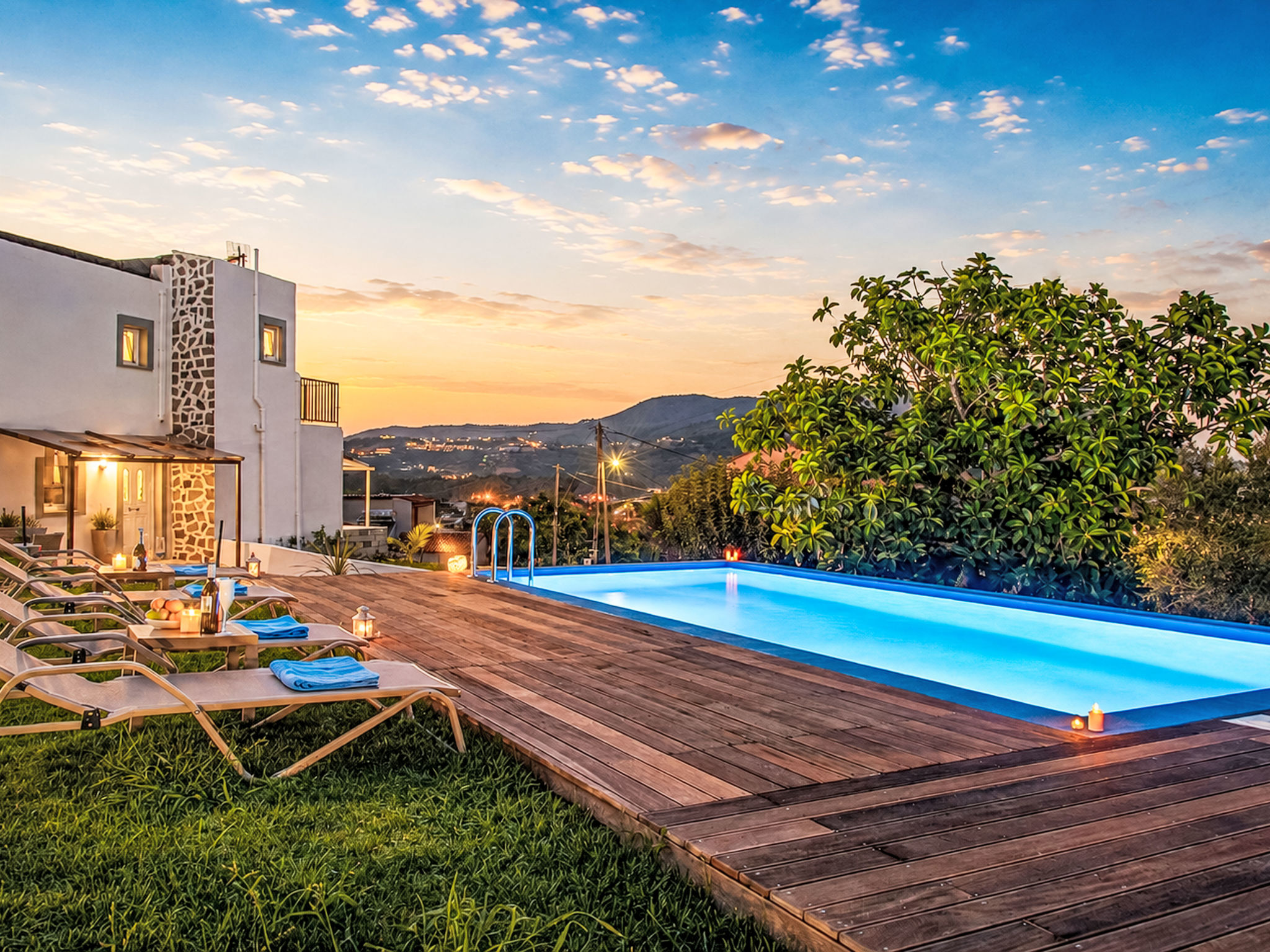 Georgioupolis Blaue Villa Privater Pool - Outside