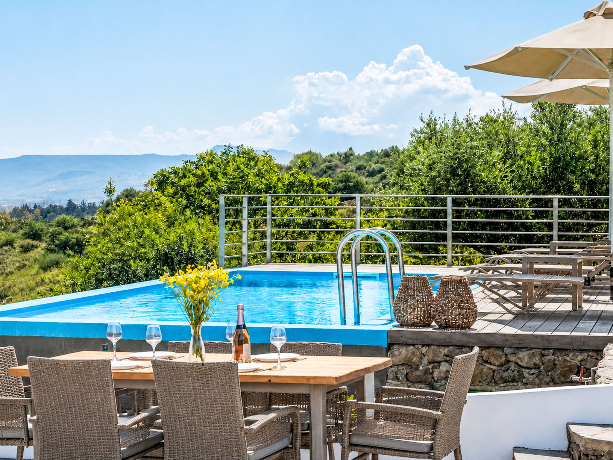 Georgioupolis Blaue Villa Privater Pool - Outside