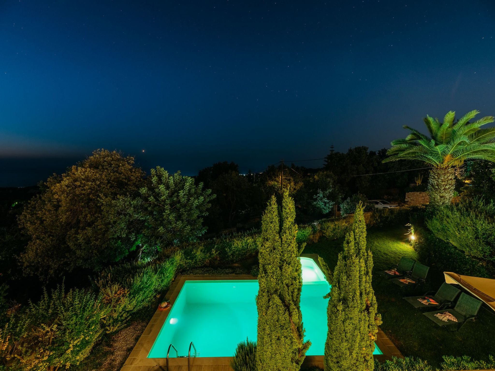 Ferienvilla Olympia-Draußen