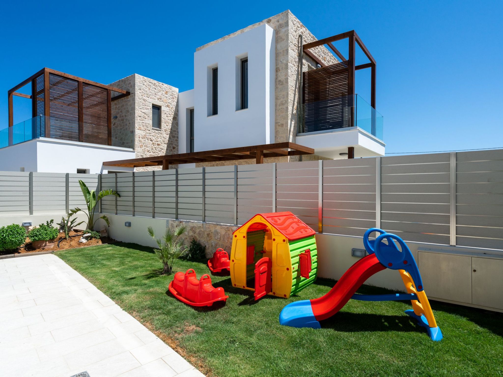 Villa am Strand in Rethymno mit privatem Pool-Outside