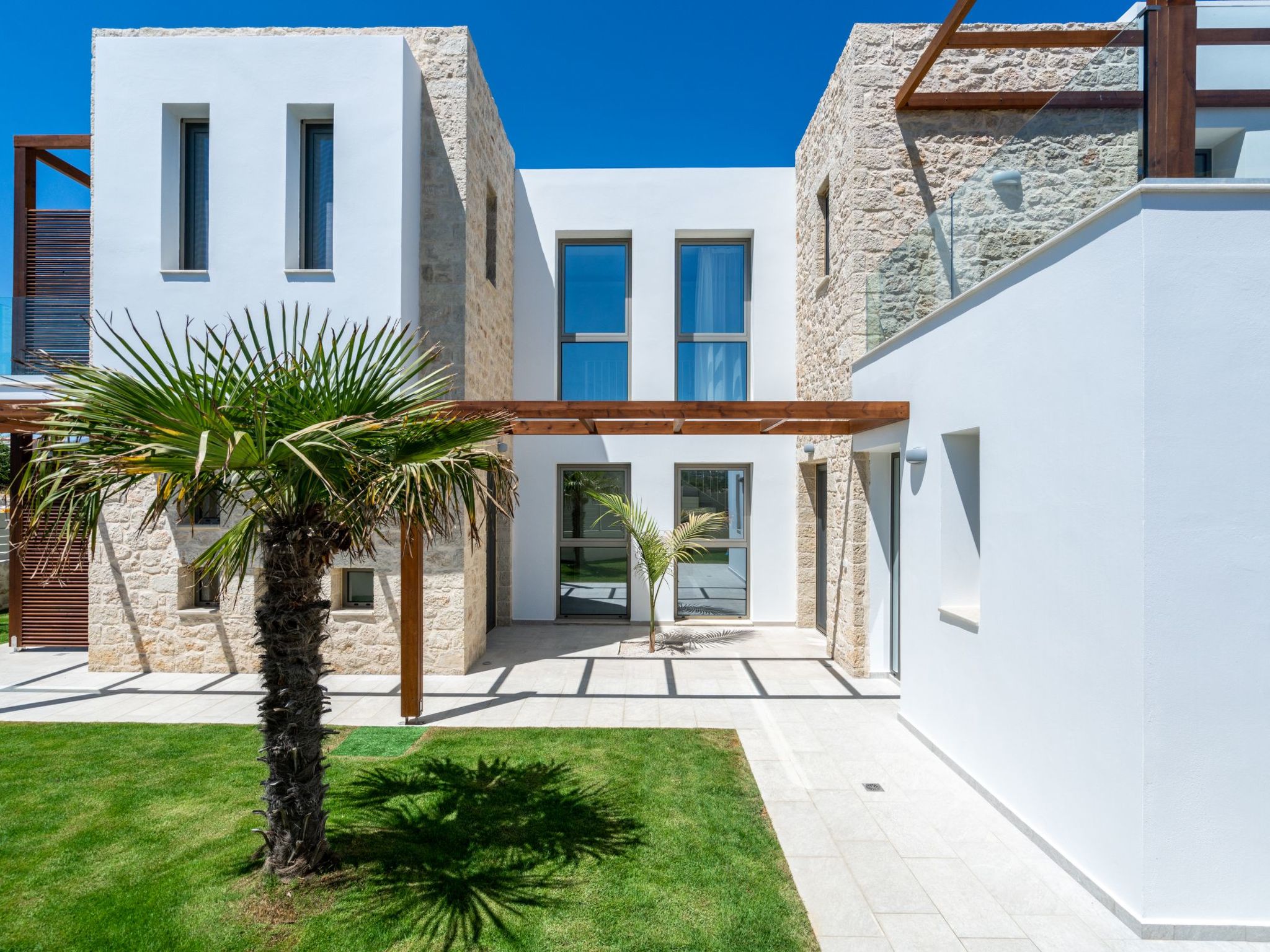 Villa am Strand in Rethymno mit privatem Pool-Outside