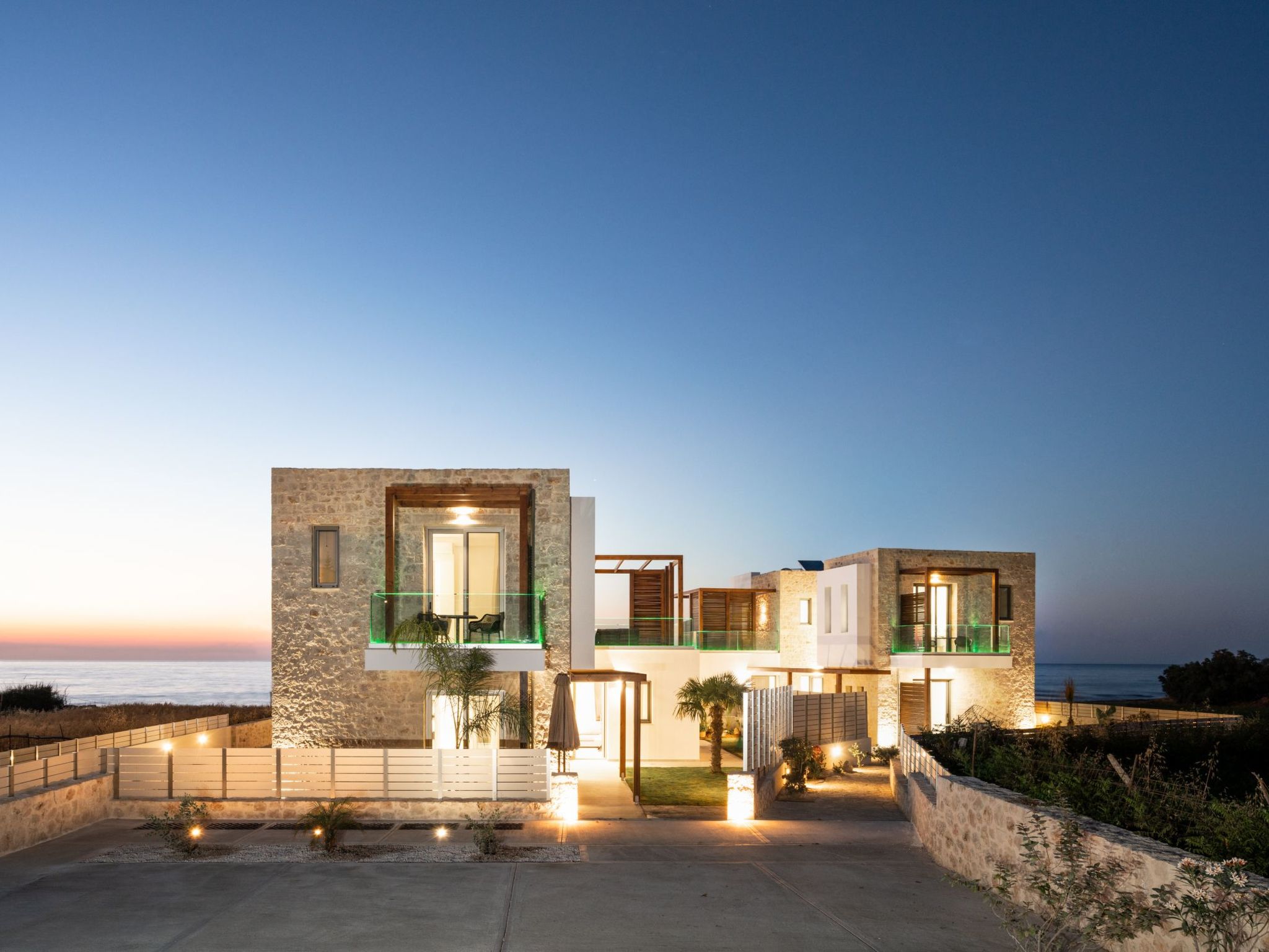 Villa am Strand in Rethymno mit privatem Pool-Outside