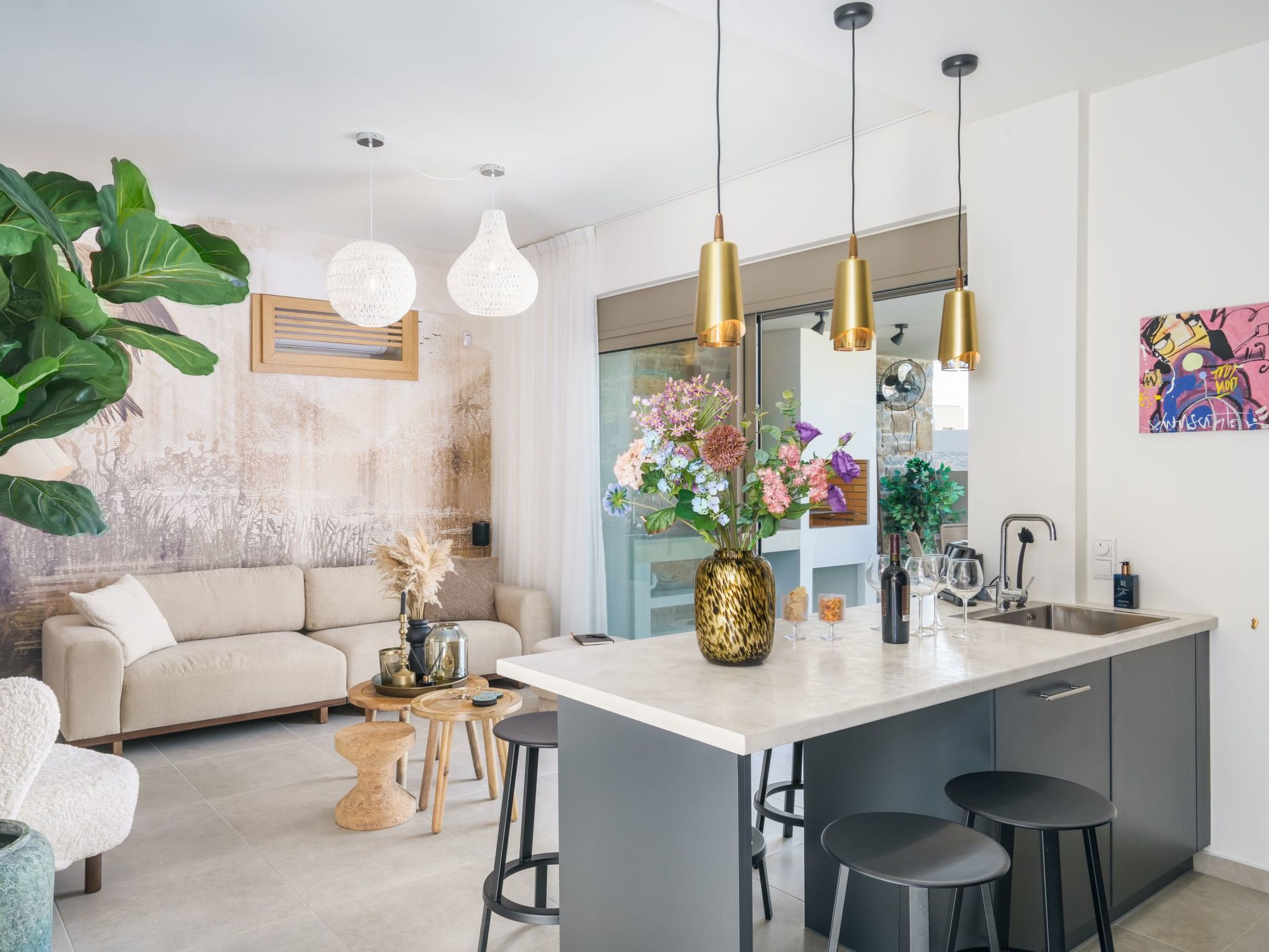 Neu gebaute Villa mit privatem Pool und BBQ-Inside