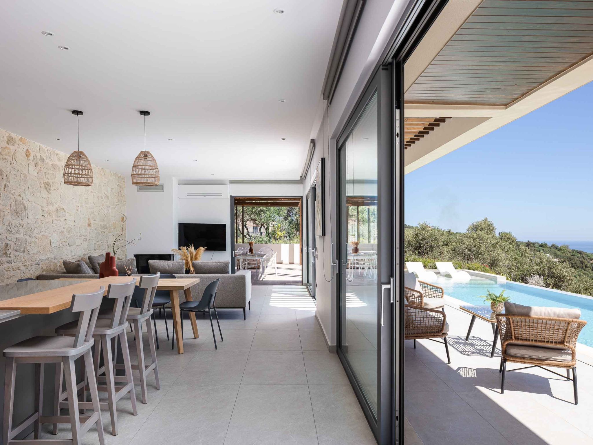 Villa Aglaea - Salzwasser-Pool und atemberaubender Meerblick-Binnen