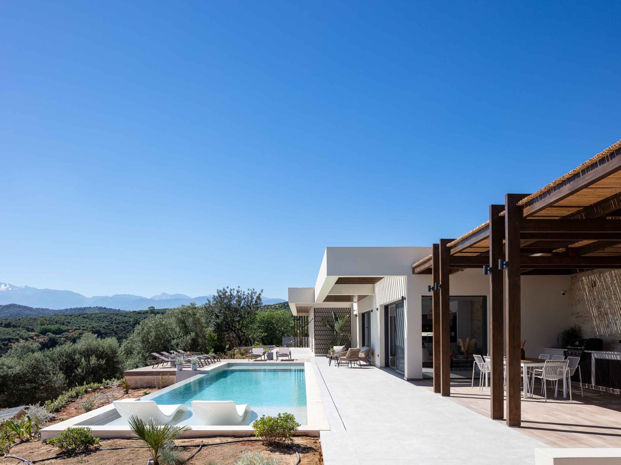 Villa Aglaea - Salzwasser-Pool und atemberaubender Meerblick-Binnen