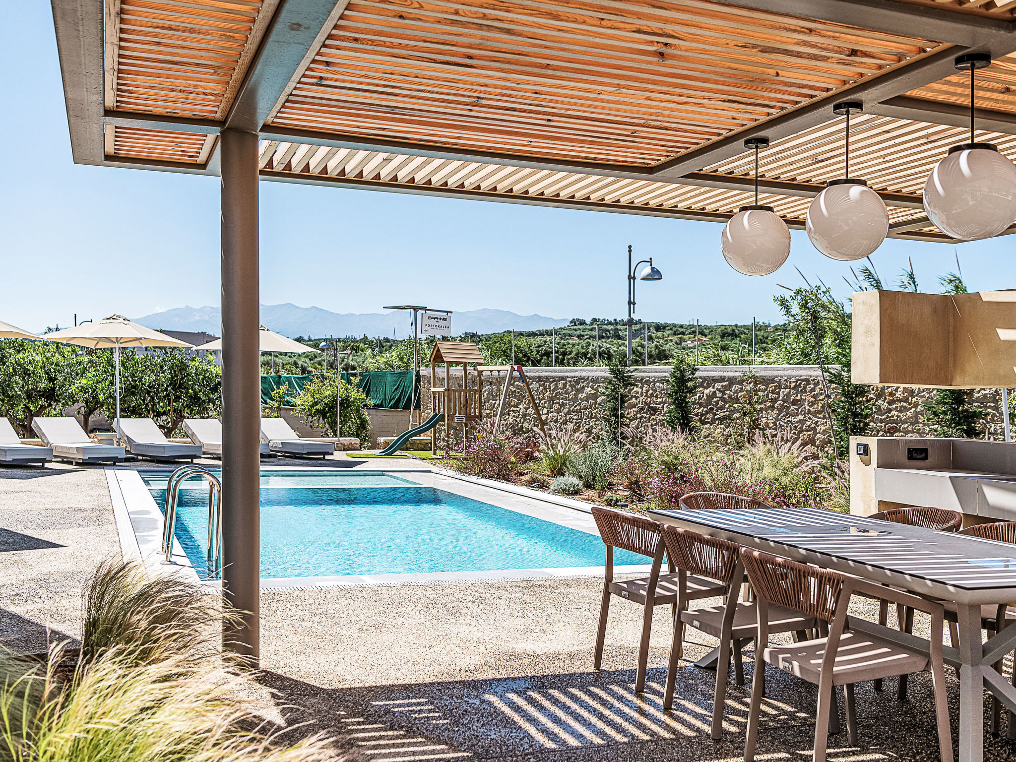 "Villa Portokalea", direkt am Meer - Buiten