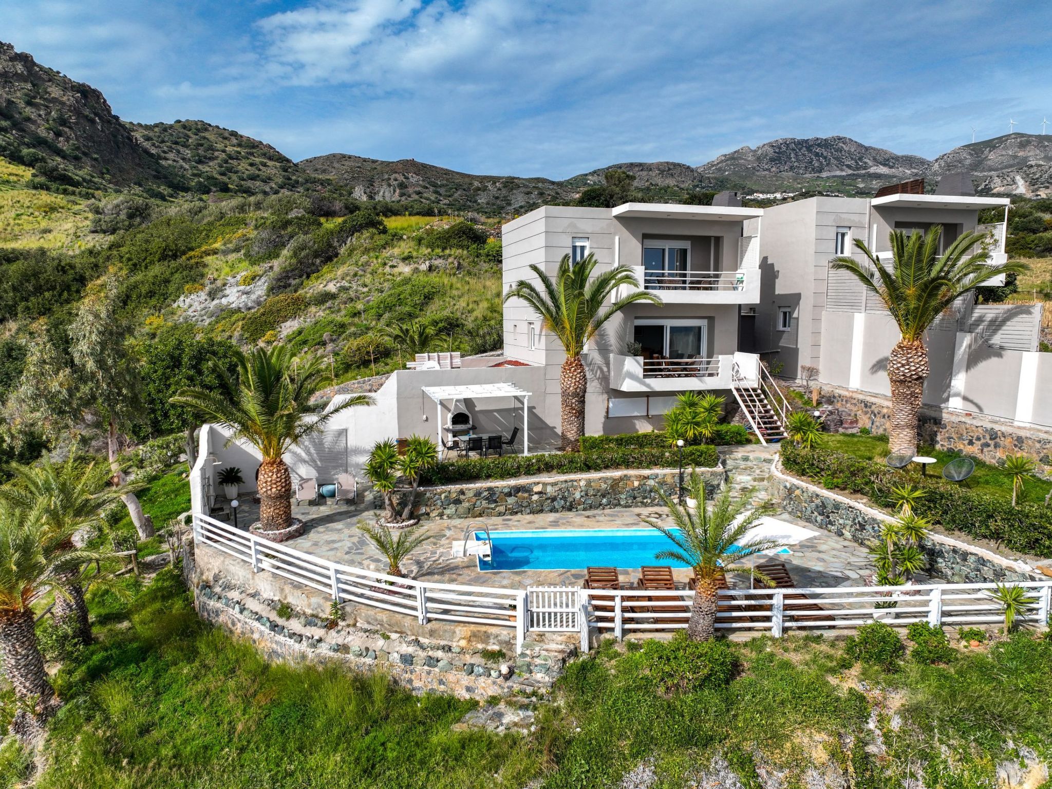 "Villa Faye" direkt am Strand-Dehors