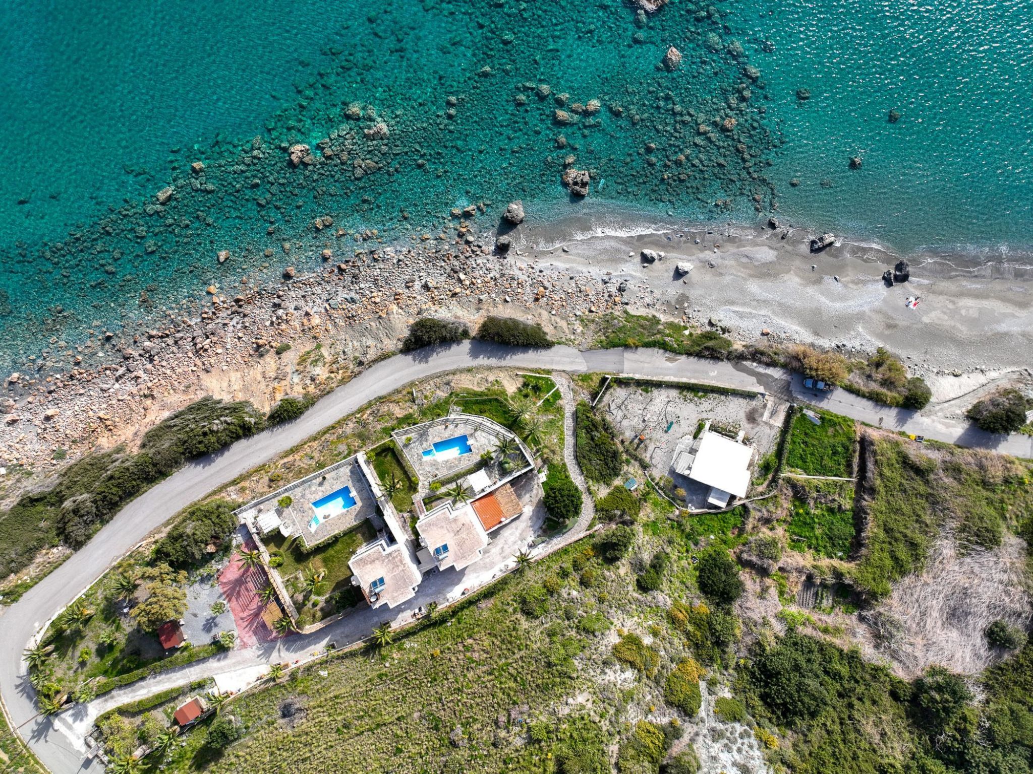 "Villa Chryssa" direkt am Strand-Dehors