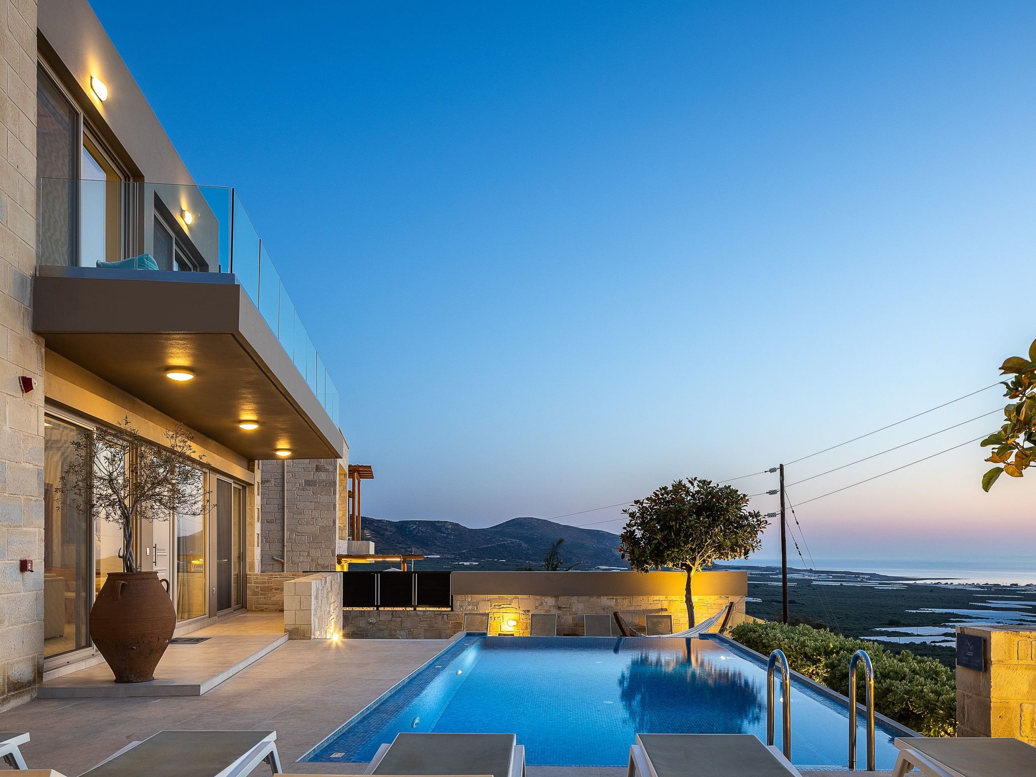 Villa Elpida I Meerblick, ''beheizter'' Pool-Binnen