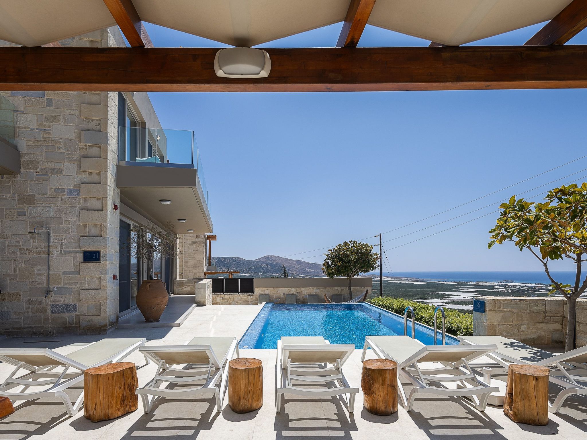 Villa Elpida I Meerblick, ''beheizter'' Pool-Binnen